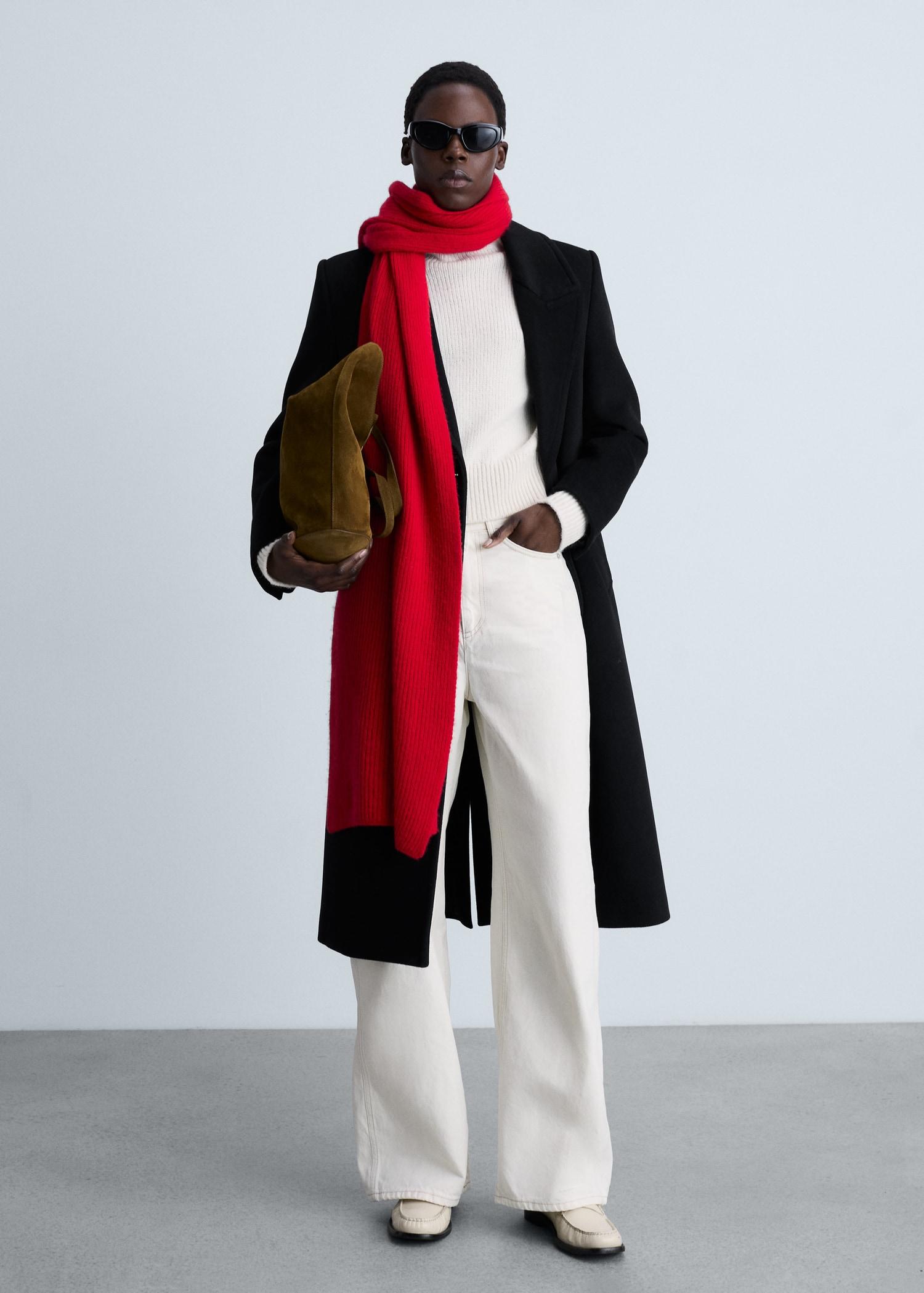 Lapels wool coat - Women | MANGO USA Product Image