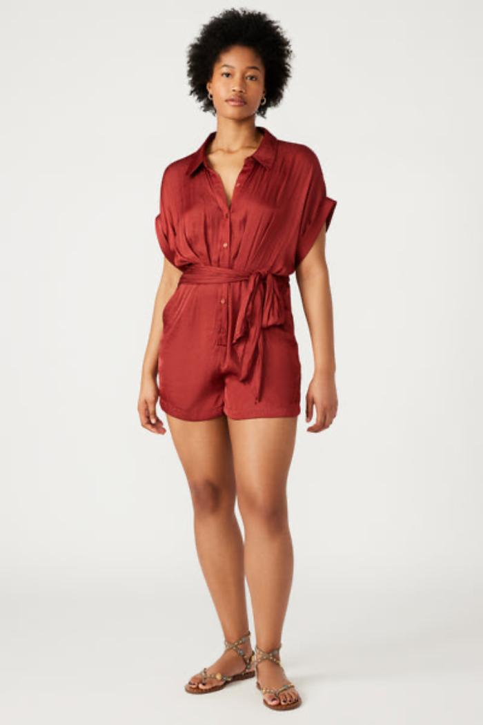Tori Romper- Burnt Orange Product Image