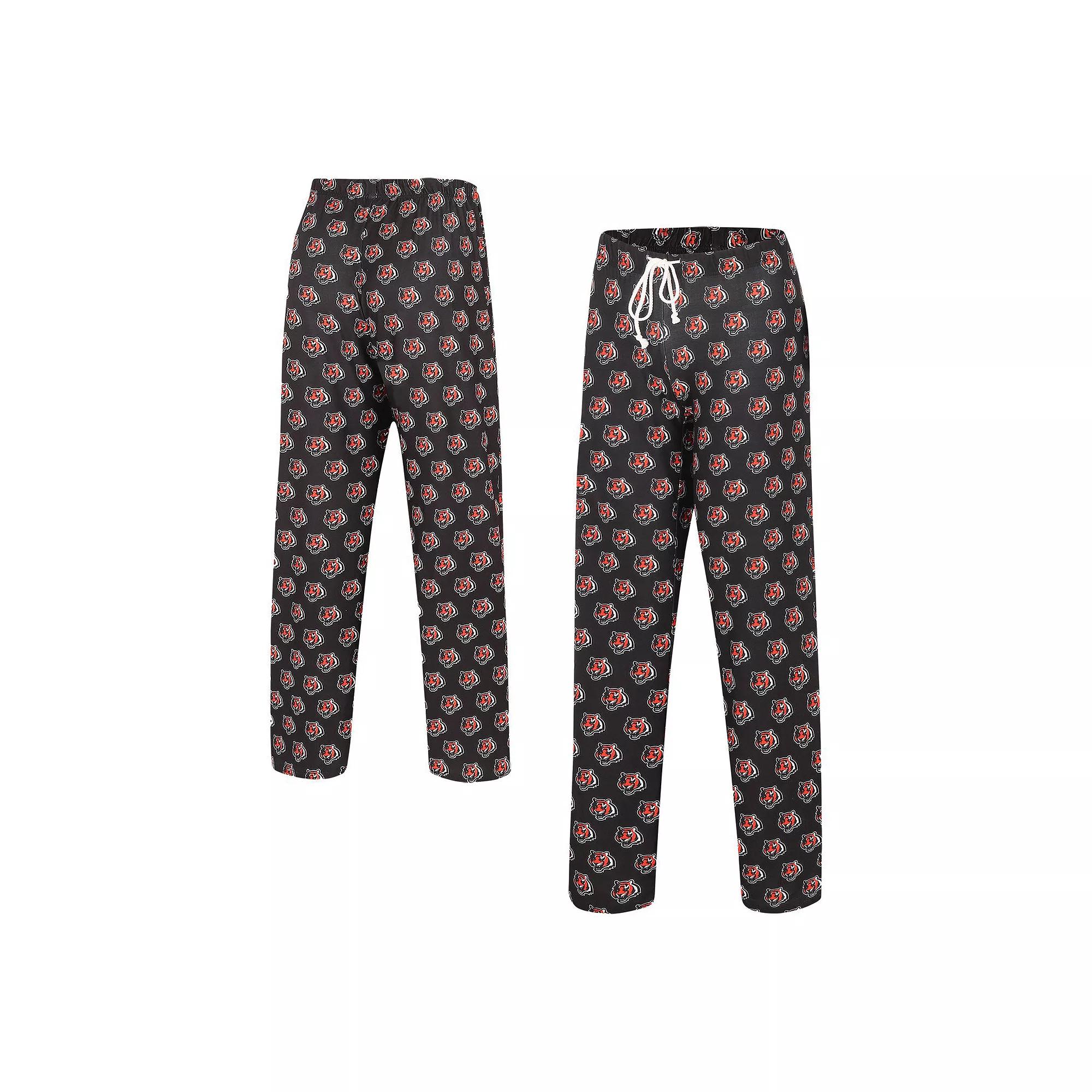 Women's Concepts Sport Black Cincinnati Bengals Gauge Allover Print Sleep Pants,  Product Image