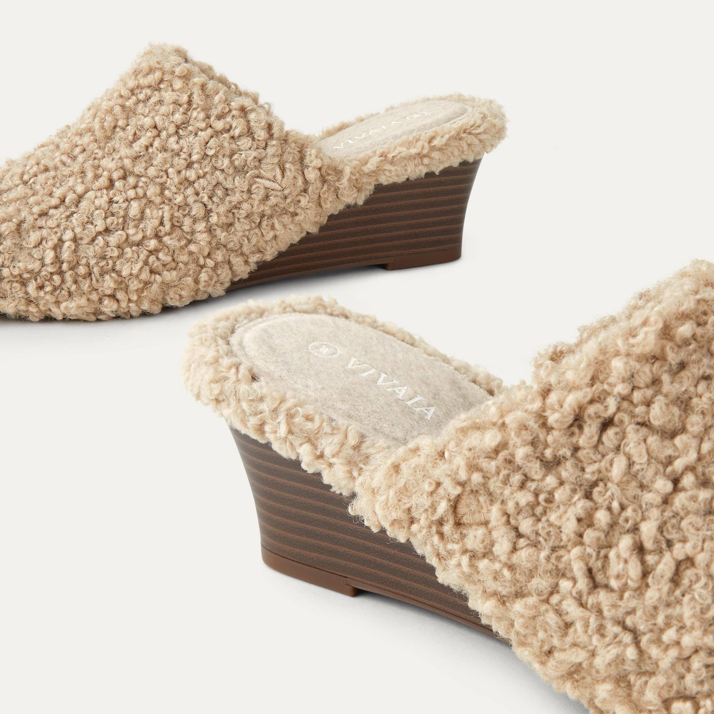 Square-Toe Wedge Mules (Margot Wedge Mules) Product Image