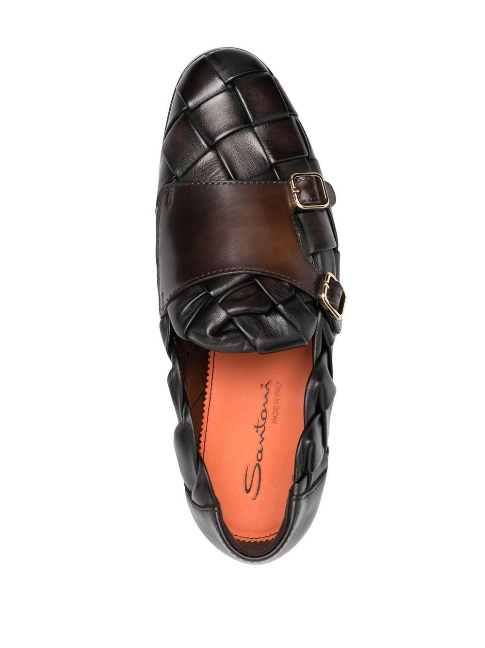 double-monk strap woven shoes Product Image