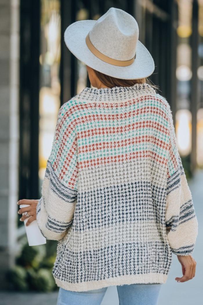 Oversized Stripe Vee Product Image