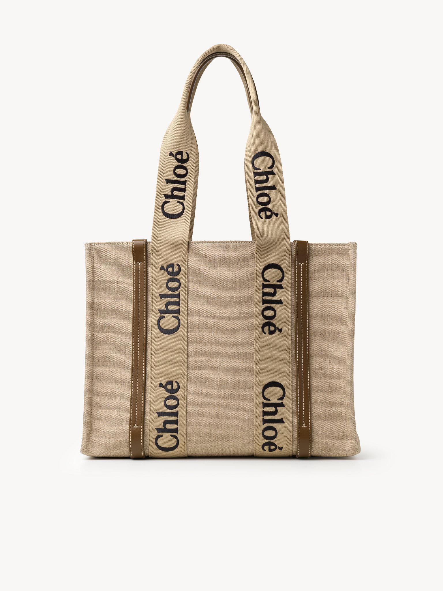 Woody tote bag in linen Product Image