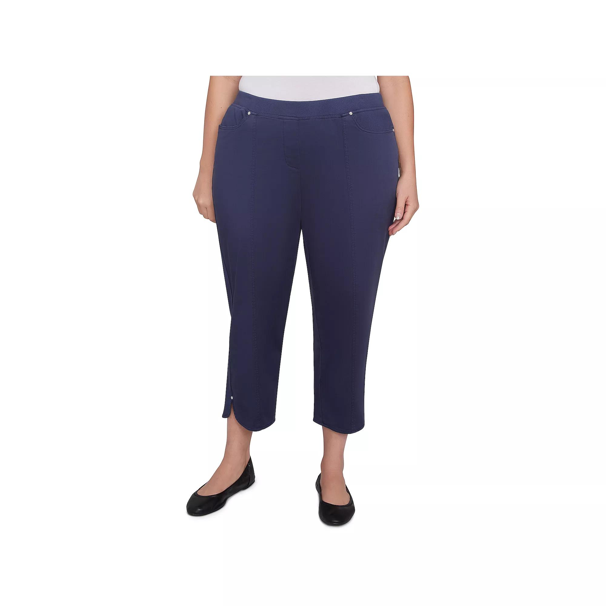 Plus Size Alfred Dunner Tailored Tulip Hem Capri Pants, Women's, Size: 16 W, Marine Blue Product Image