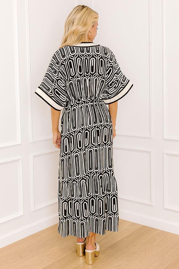 Art Gallery Social Midi Dress in Black Product Image