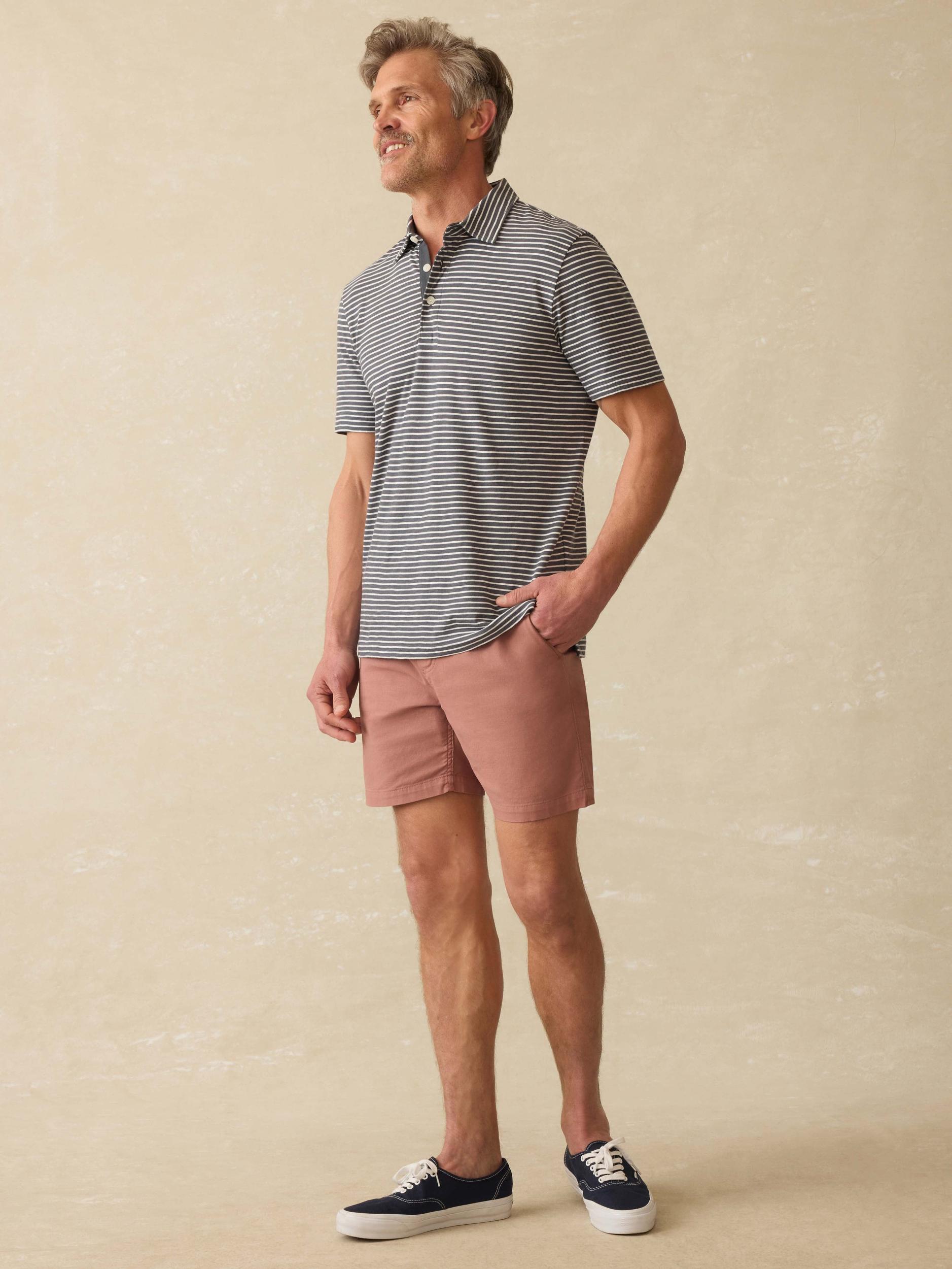 Sunwashed T-Shirt Polo - Ocean Stone Stripe Male Product Image