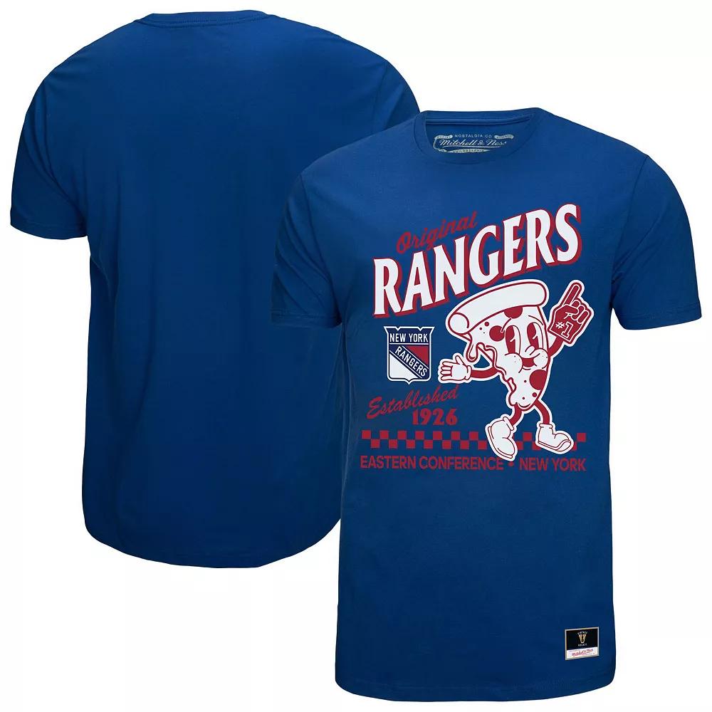 Men's Mitchell & Ness Blue New York Rangers Local Food T-Shirt, Size: XL, Ran Blue Product Image