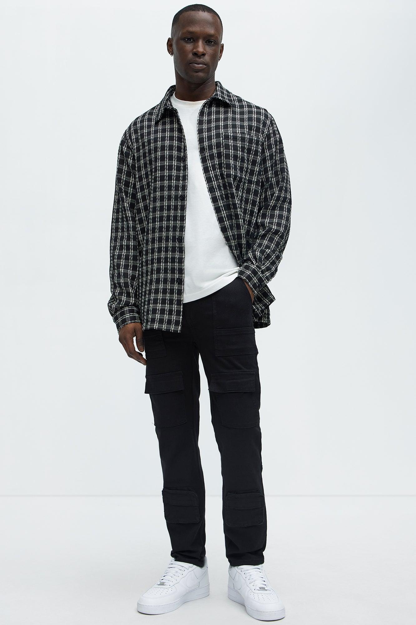 Slim Clyde Twill Cargo Pants - Black Product Image