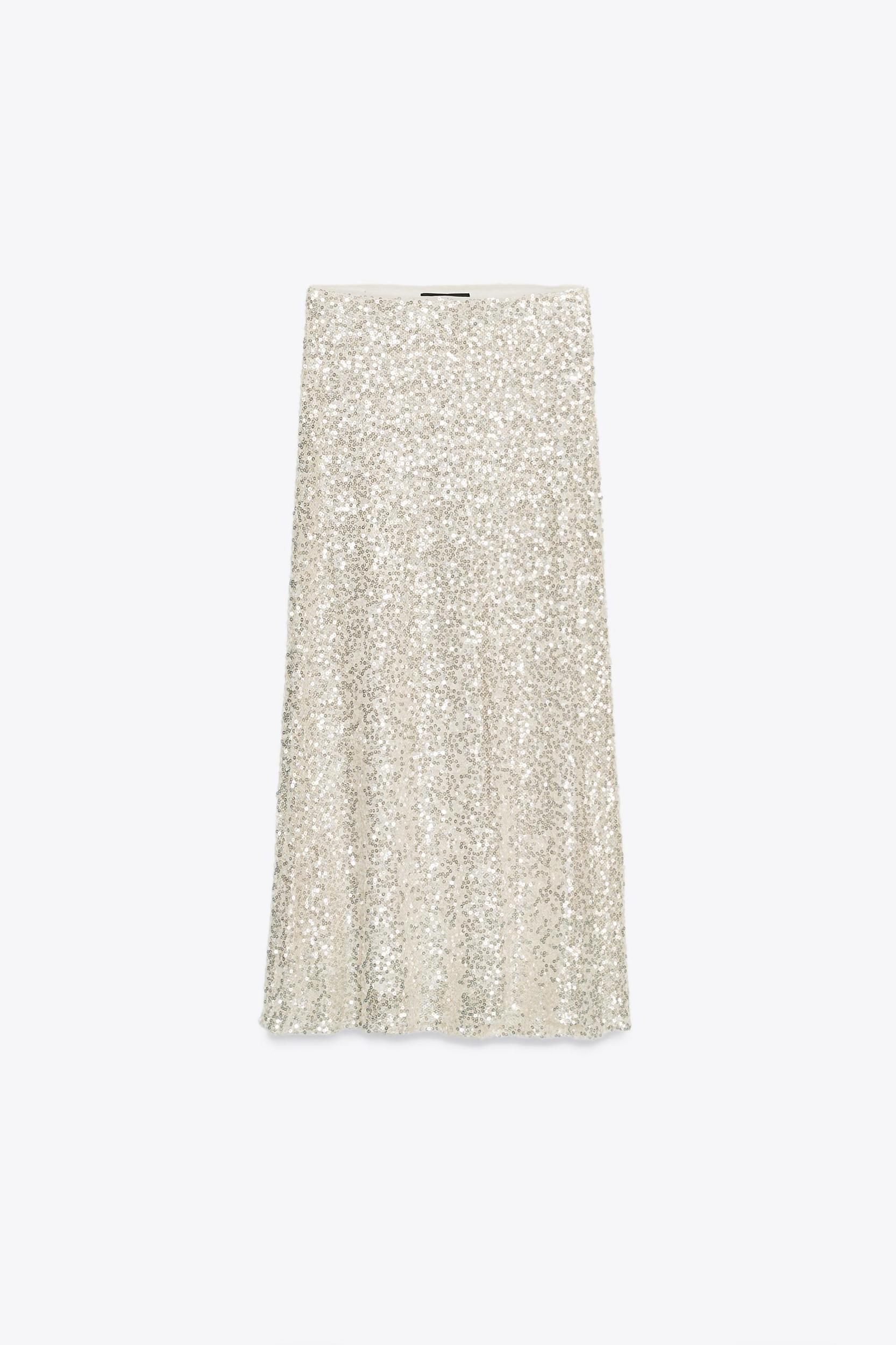 SEQUINED MIDI SKIRT Product Image