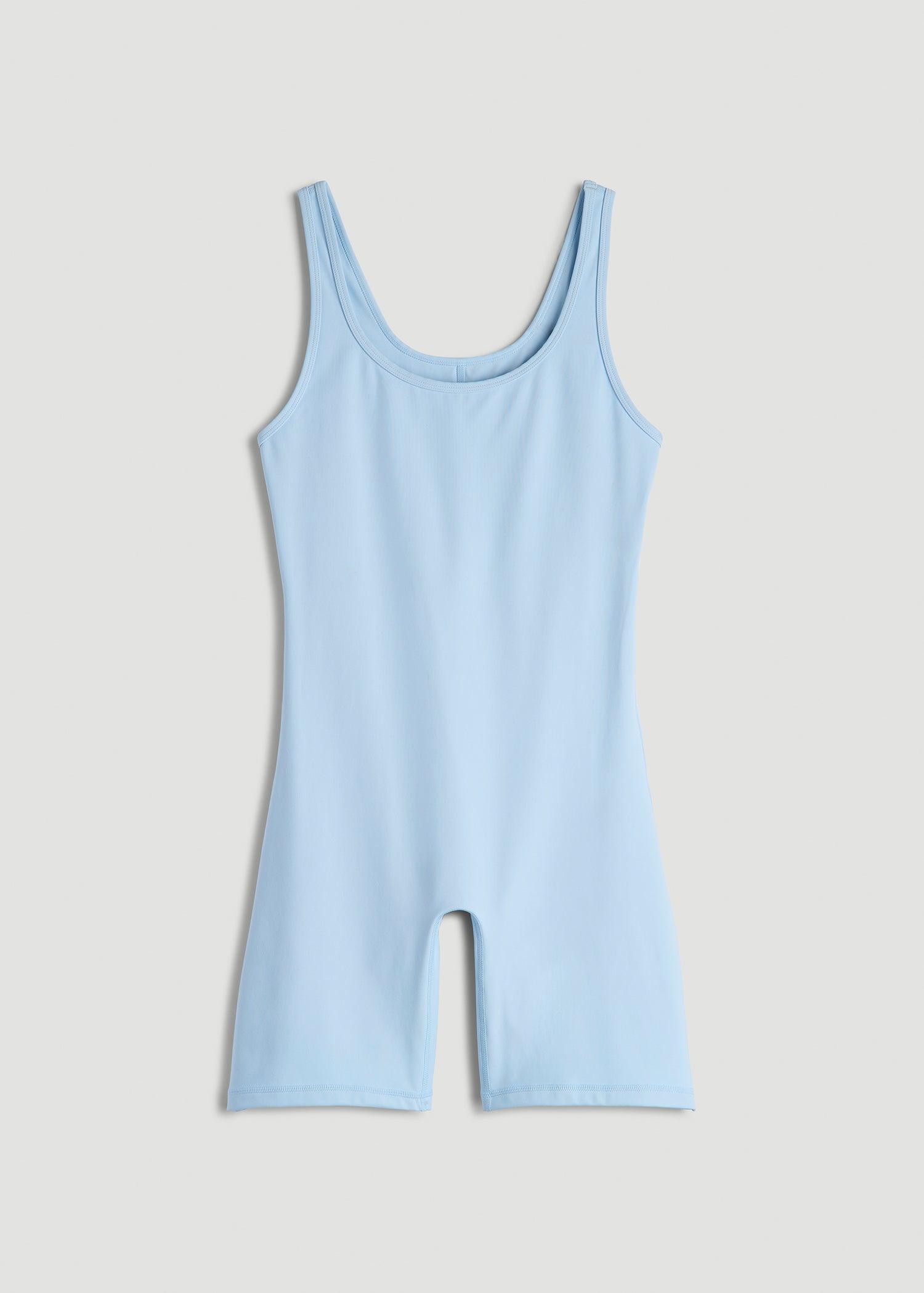 Balance Scoopneck Romper for Tall Women in Ice Blue Female Product Image