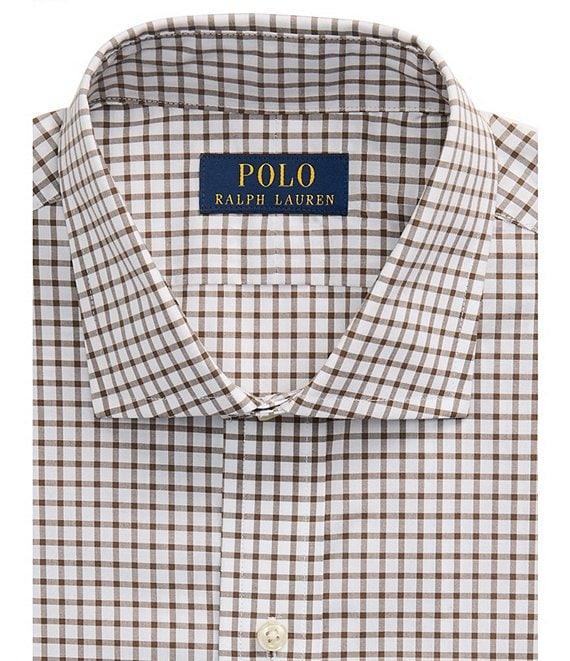 Polo Ralph Lauren Classic Fit Spread Collar Checked Poplin Dress Shirt Product Image