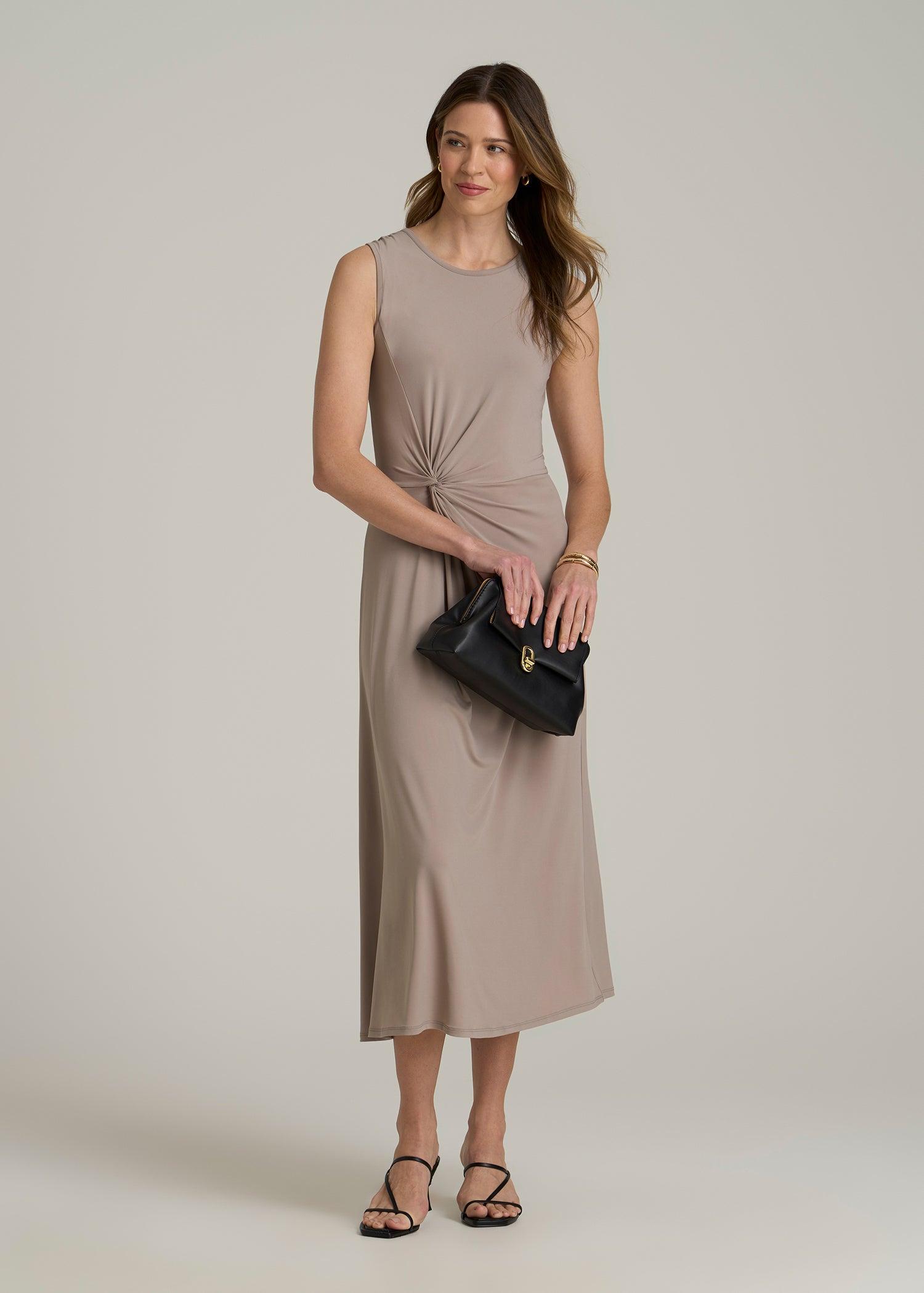 Sleeveless Knot Front Dress for Tall Women in Atmosphere Female Product Image