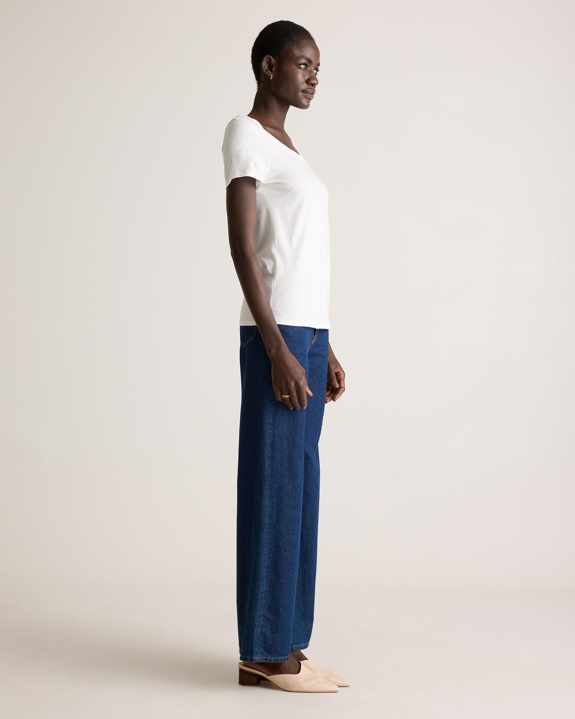 Quince | Women's Cotton Modal Crew Neck T-Shirt Size XS, Cotton/Modal Product Image