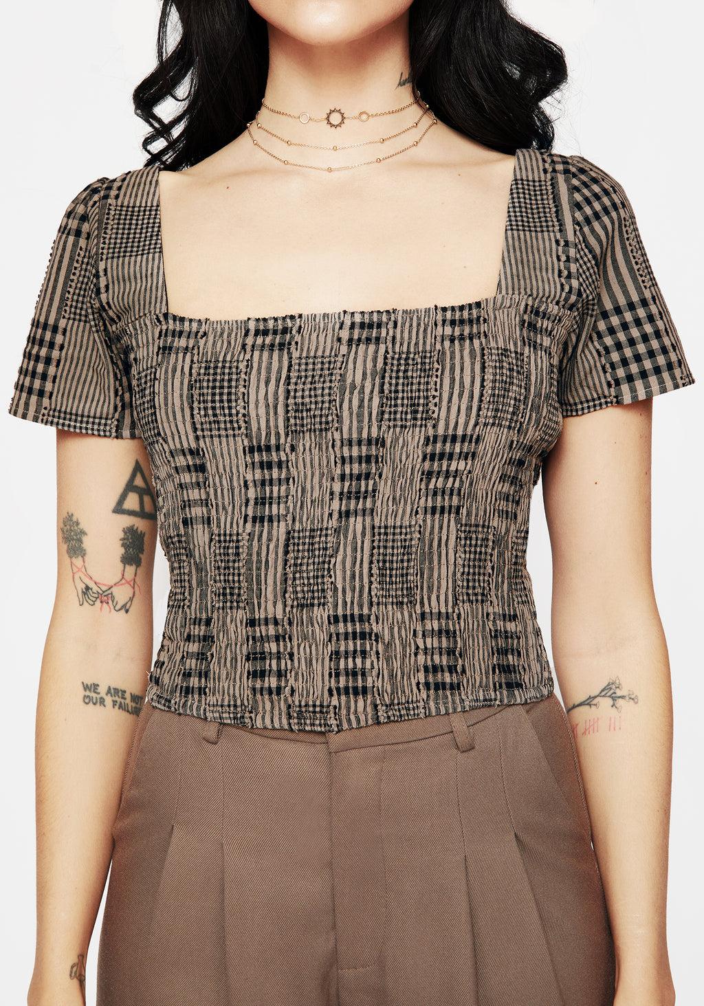 Mabel Check Top Product Image
