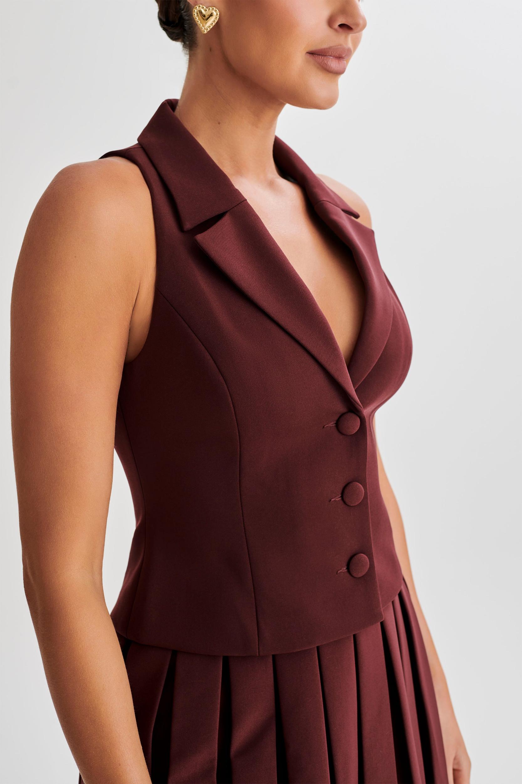 Mura Suiting Vest - Plum Product Image