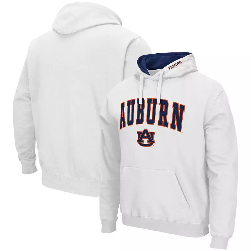 Men's Colosseum White Auburn Tigers Arch & Logo 3.0 Pullover Hoodie,  Product Image