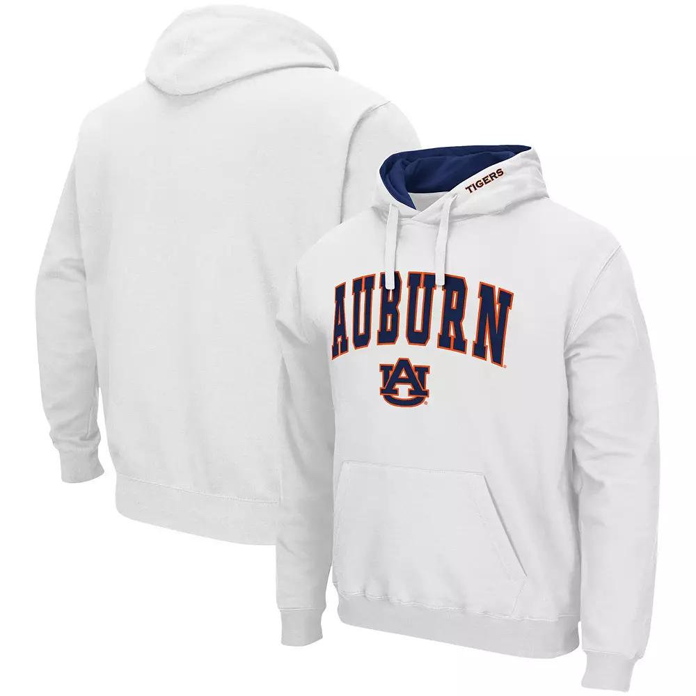 Men's Colosseum White Auburn Tigers Arch & Logo 3.0 Pullover Hoodie,  Product Image