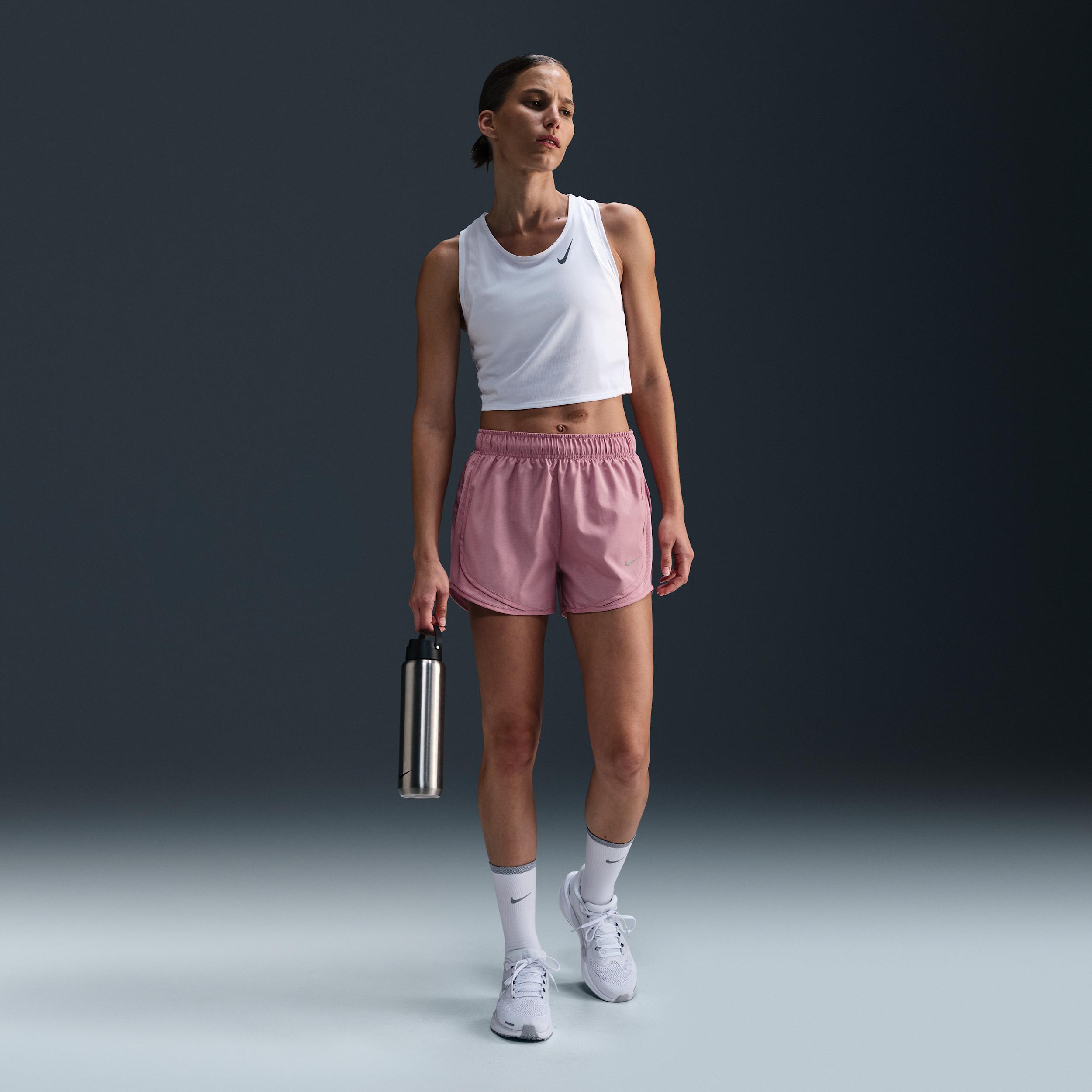 Nike Womens Tempo Dri-FIT Mid-Rise Brief-Lined Running Shorts | HM6096-017 Product Image