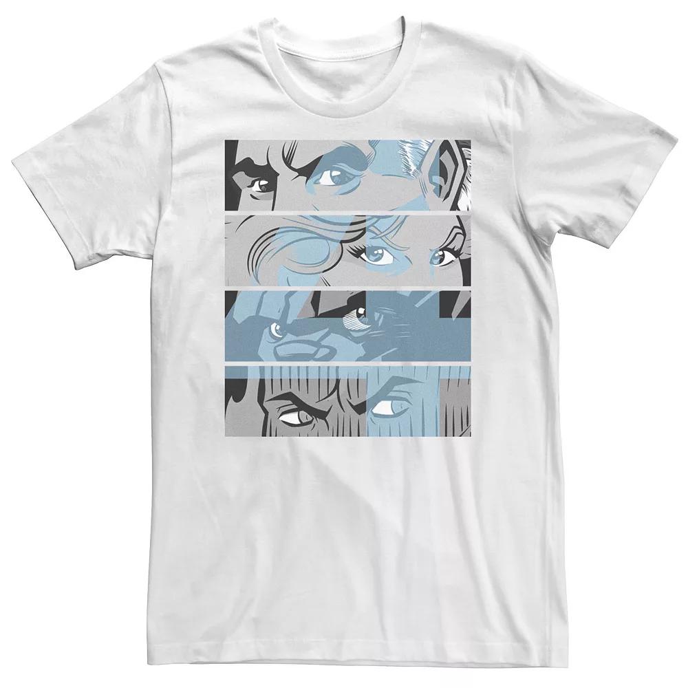 BIg & Tall Marvel Fantastic Four Group Shot Eyes Panel Tee, Men's,  Product Image