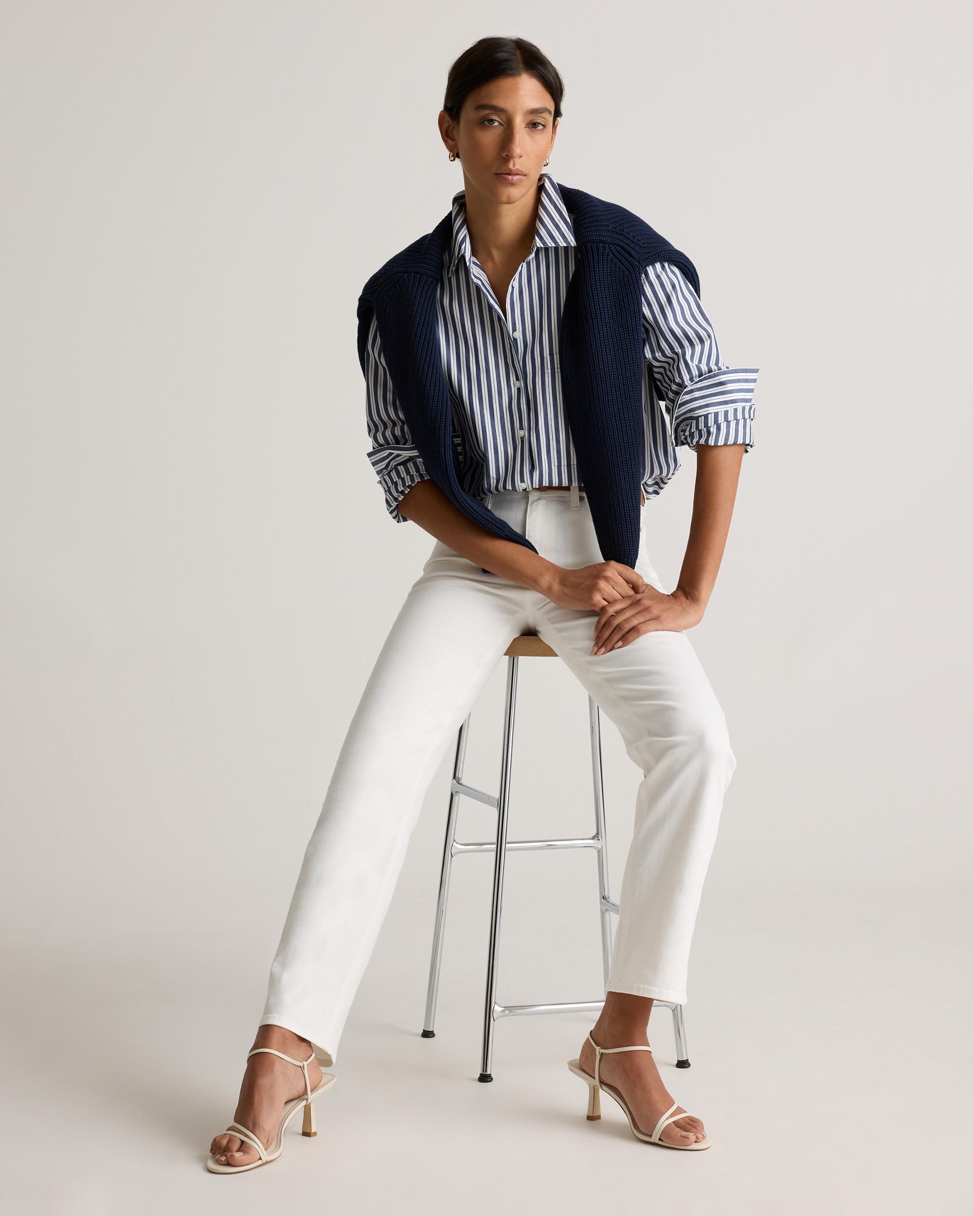 Quince | Women's Bella Stretch Straight Jeans Organic Cotton Product Image