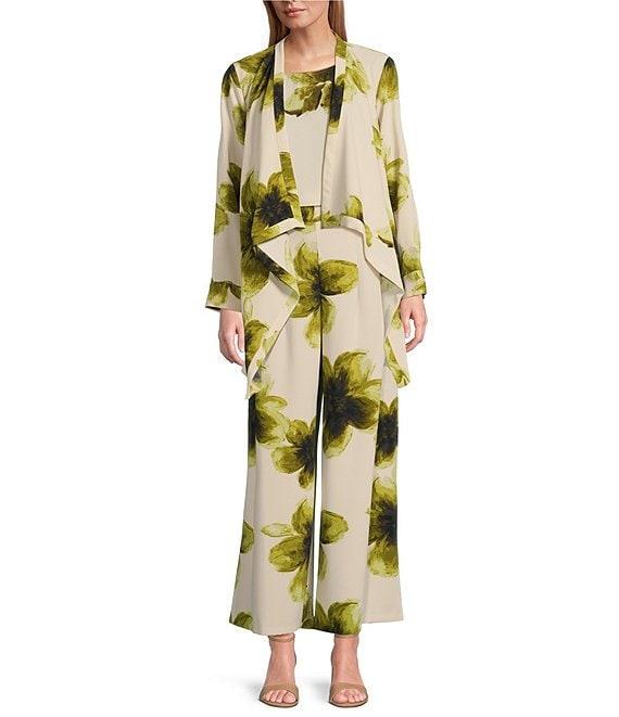 Investments Open Drape Front Long Sleeve Button Cuff Novelty Jacket Product Image