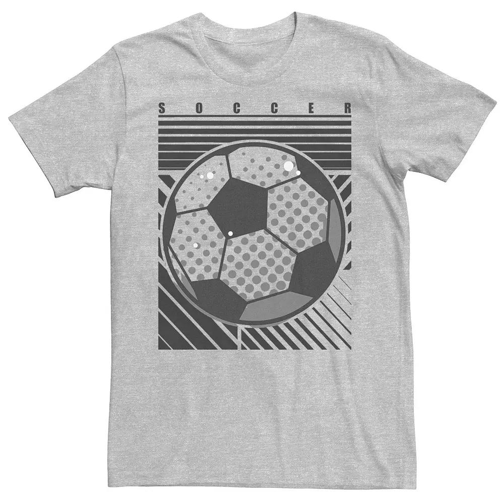 Men's Soccer Graphic Tee, Size: Large, Athletic Grey Product Image