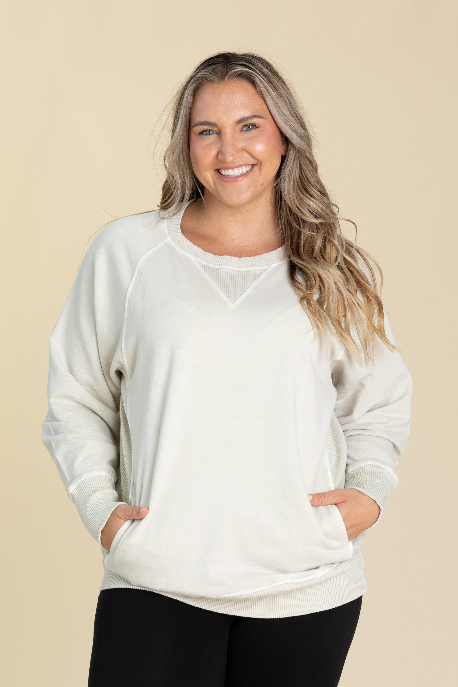 Pigment Dyed Sweatshirt With Pockets Product Image