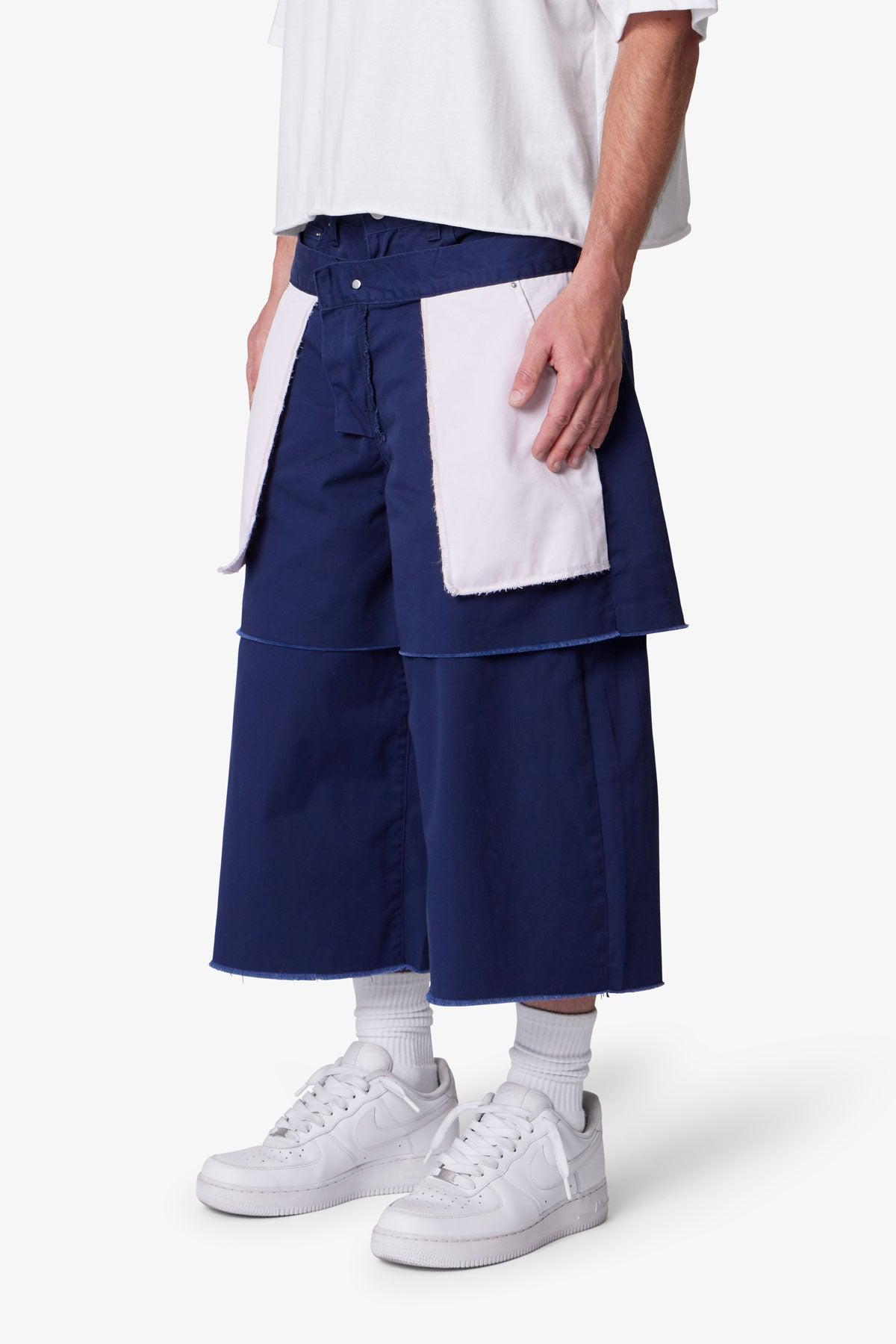 Ultra Baggy Inside Out Shorts - Navy Product Image