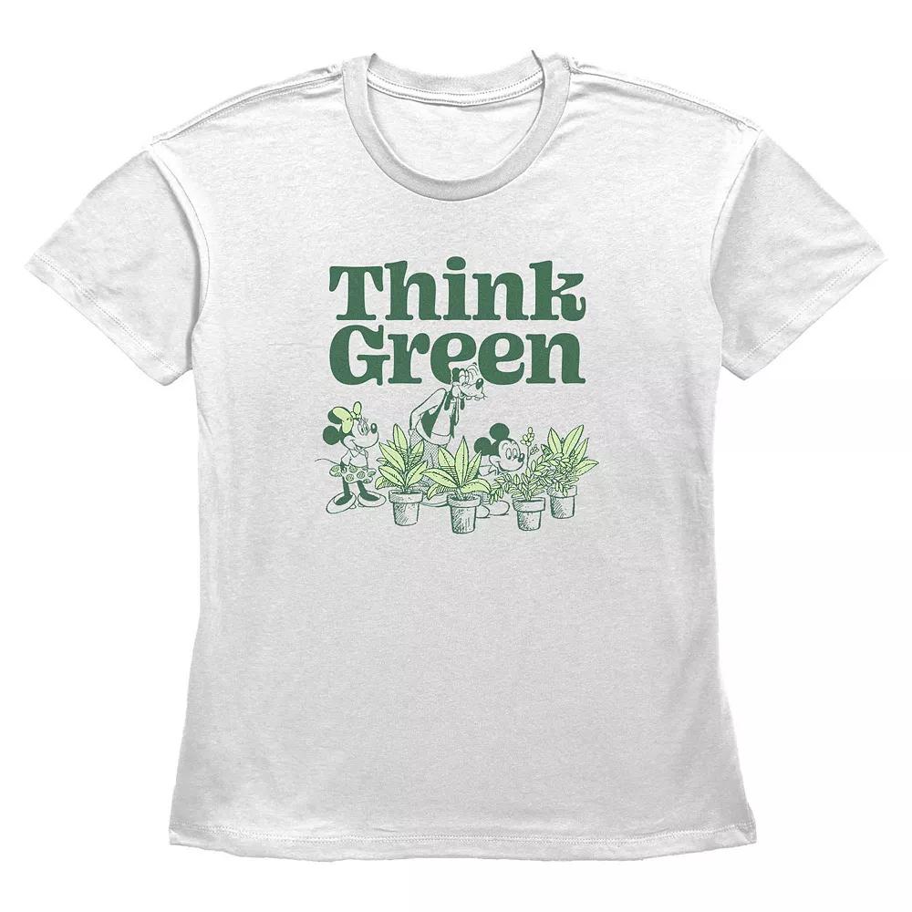 Disney's Mickey Mouse & Friends Think Green Women's Graphic Tee,  Product Image