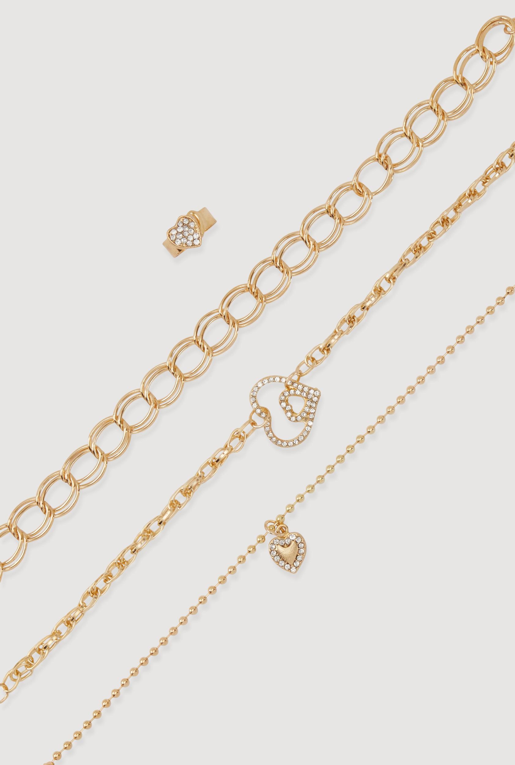 Cross Layered Necklace with Hoop Earring Trio Unisex Product Image