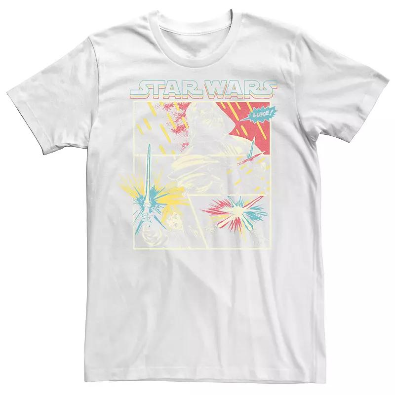 Men's Star Wars Luke & Vader Comic Fight Tee,  Product Image