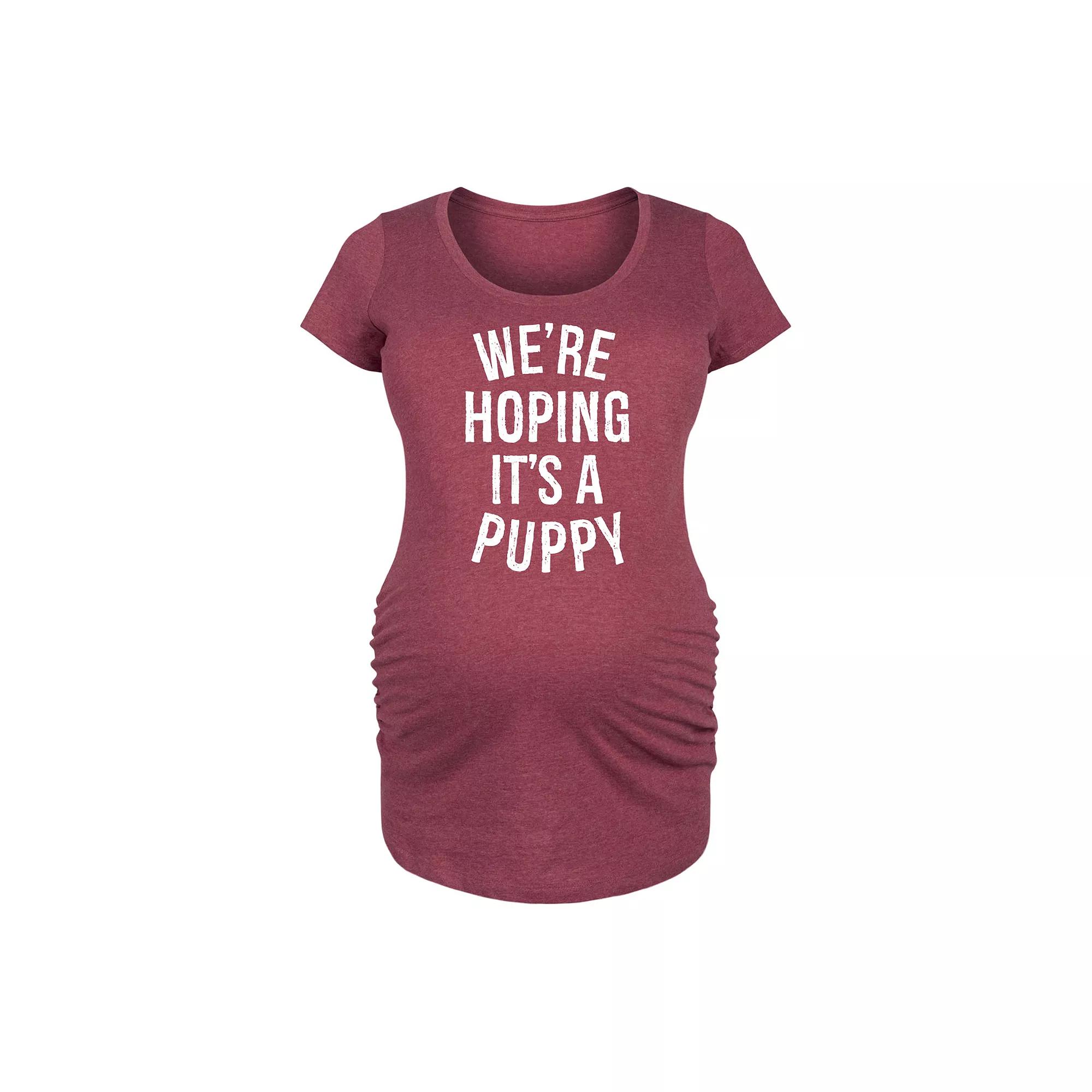 Maternity We're Hoping It's A Puppy Graphic Tee, Women's,  Product Image