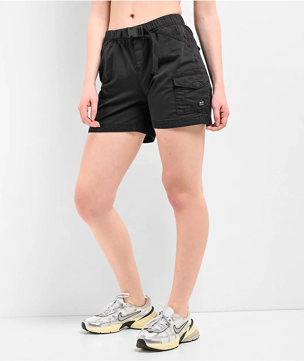 Unionbay Chase Black Utility Belt Shorts Product Image