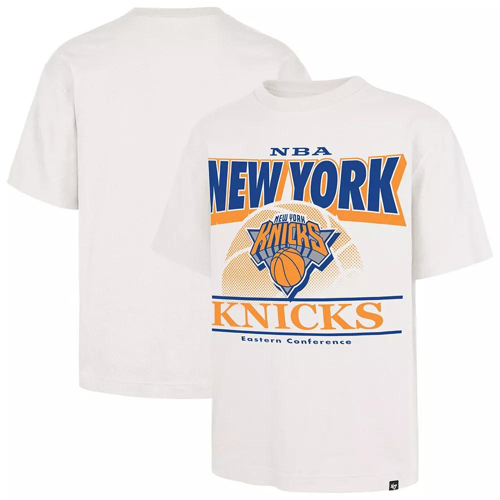 Men's '47  White New York Knicks City Edition Shifty Foundation T-Shirt, Size: Large Product Image