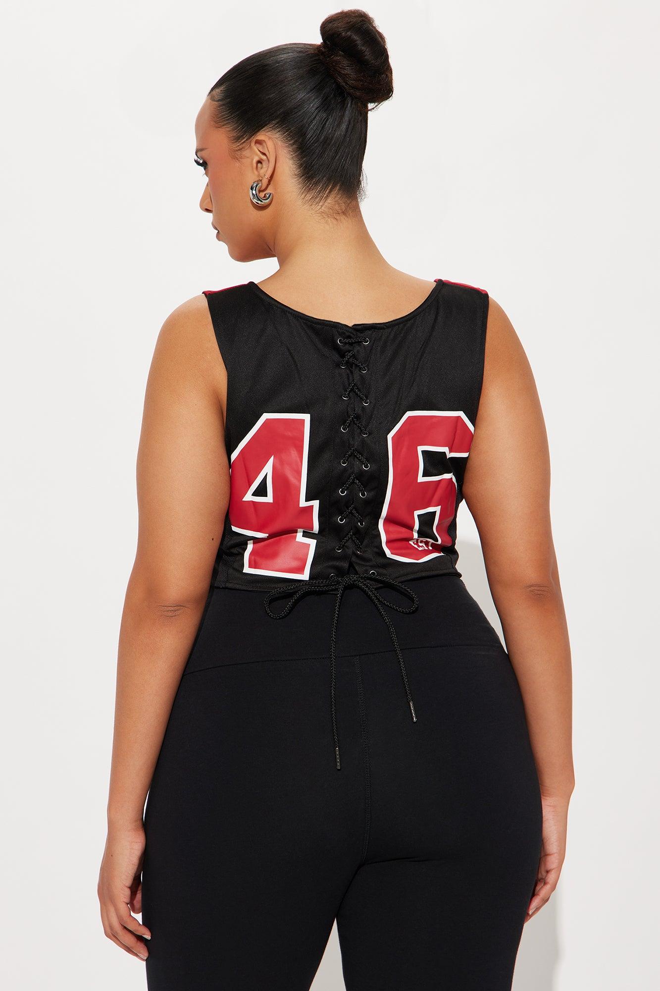 49ers Halftime Show Corset Top - Red/Black Female Product Image