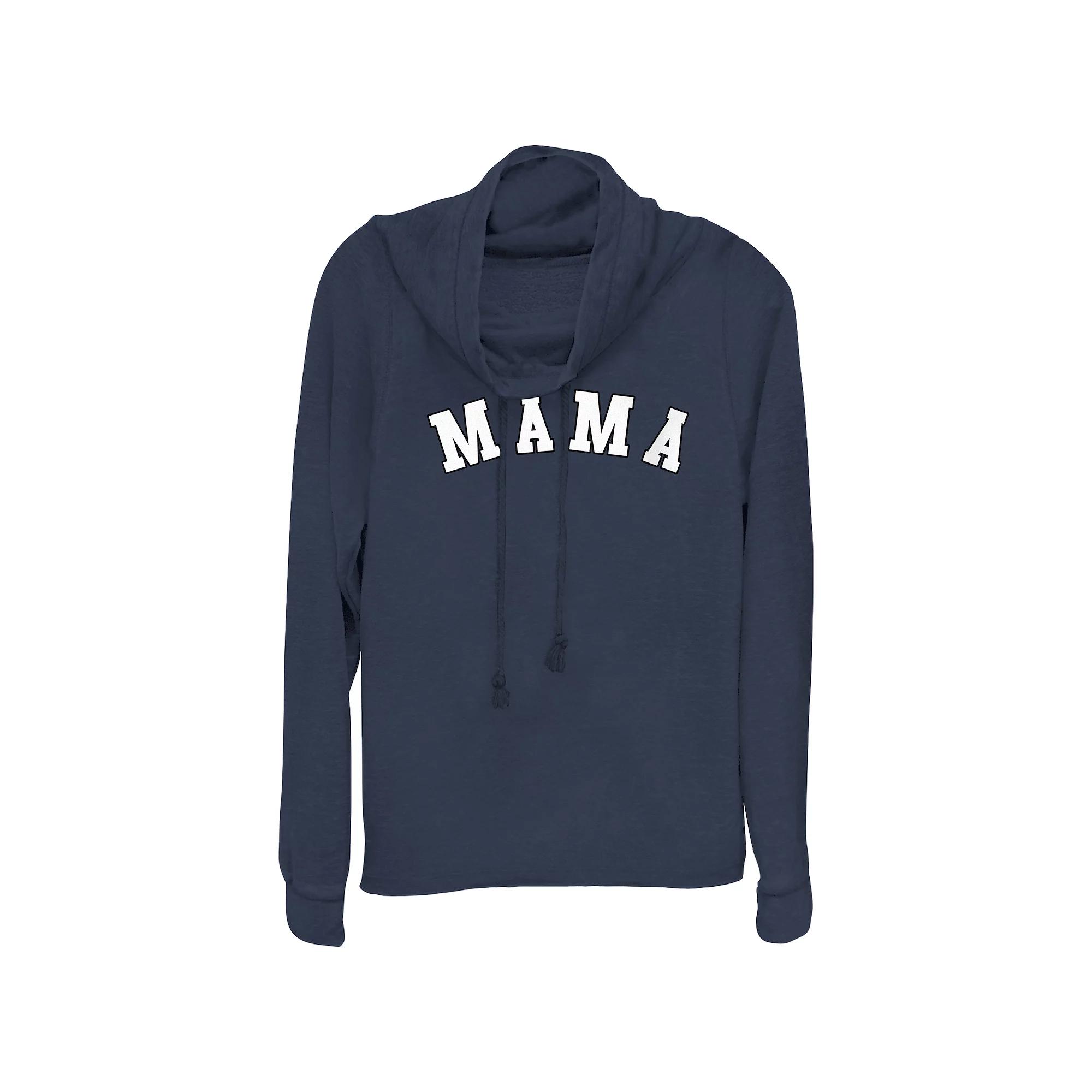 Women's Mama Cowlneck Graphic Lightweight Long Sleeve, Girl's,  Product Image