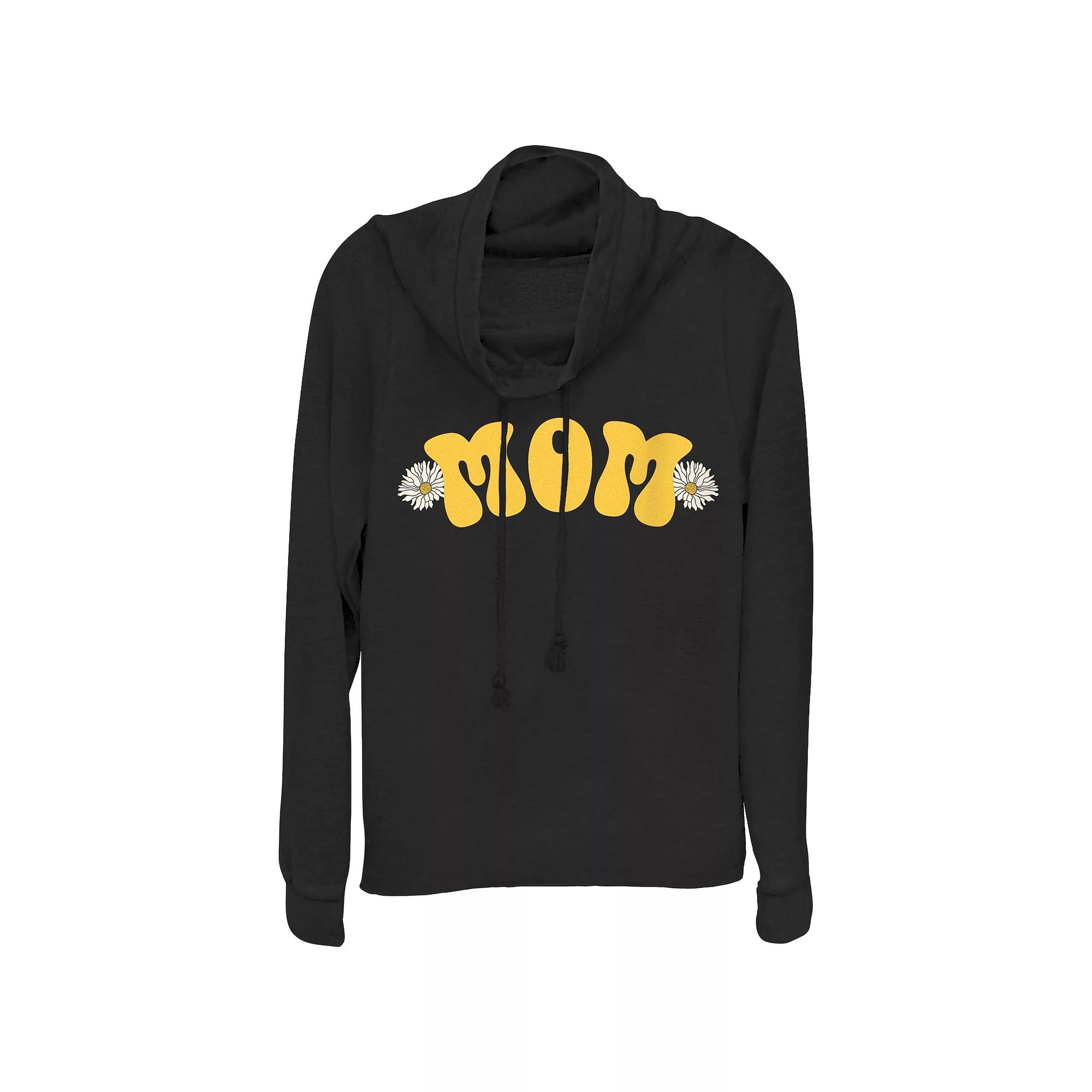 Women's Mom Cowlneck Graphic Lightweight Long Sleeve,  Product Image