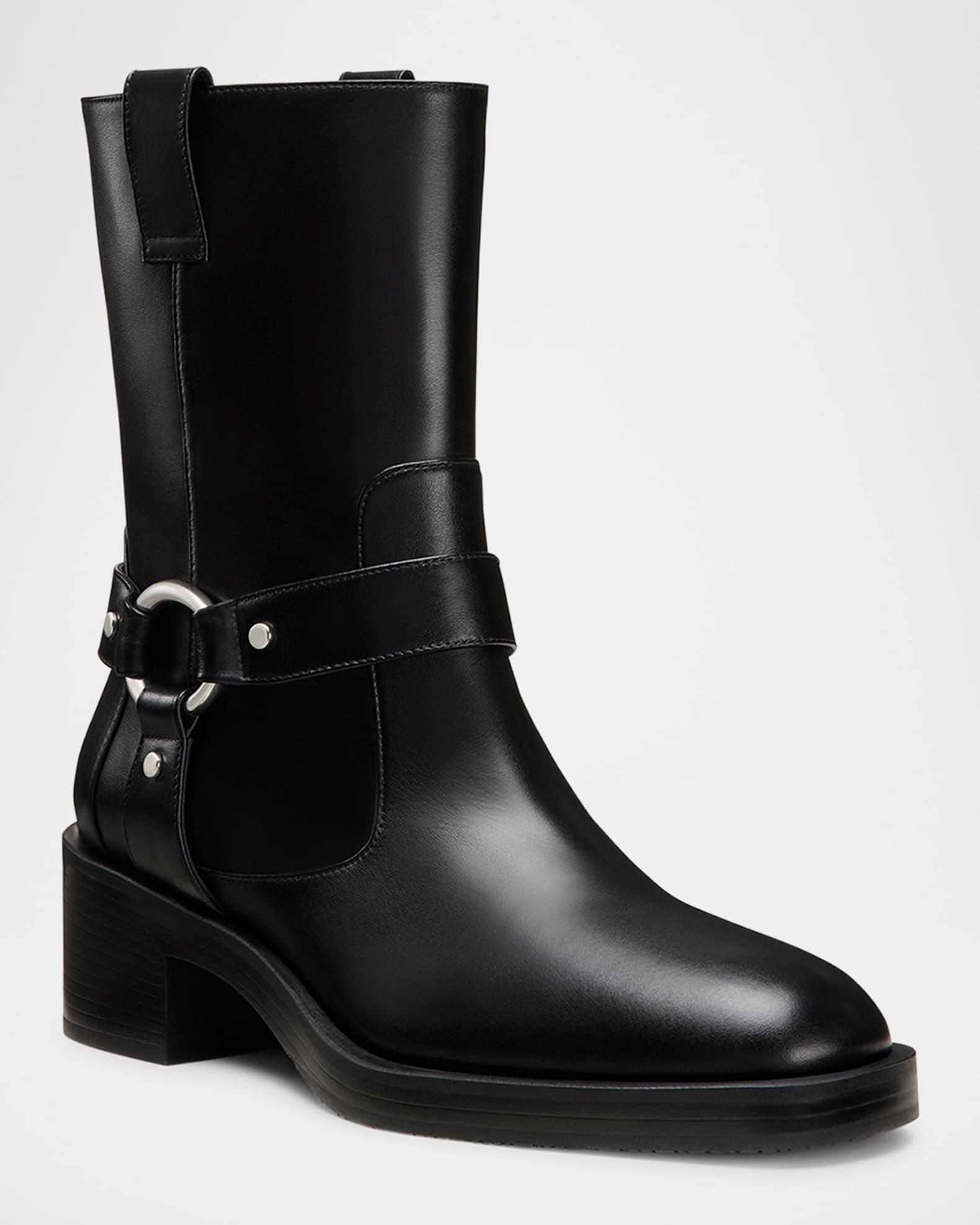 Jax Harness Leather Moto Booties Product Image