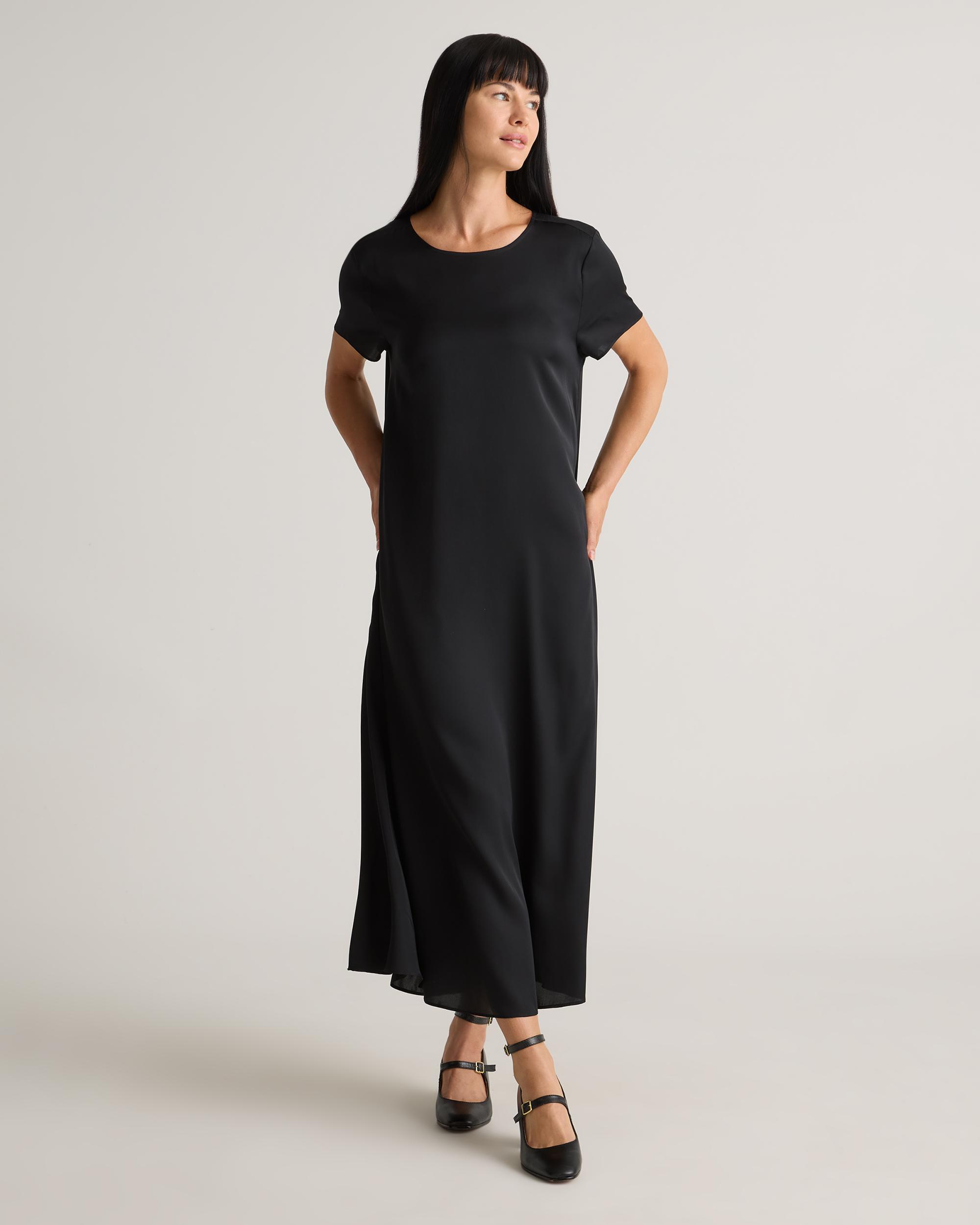 Quince | Women's Washable Stretch Silk Voluminous Maxi Dress Size XL Product Image