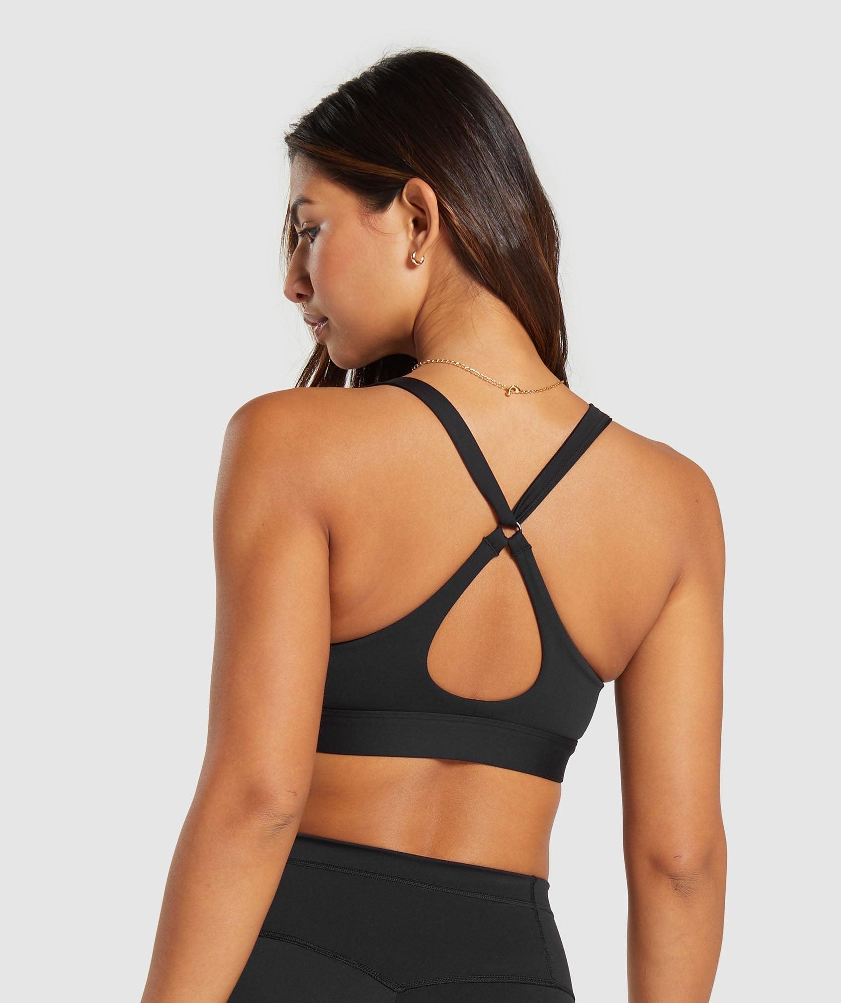 Gymshark Peek A Boo Sports Bra - Black Female Product Image