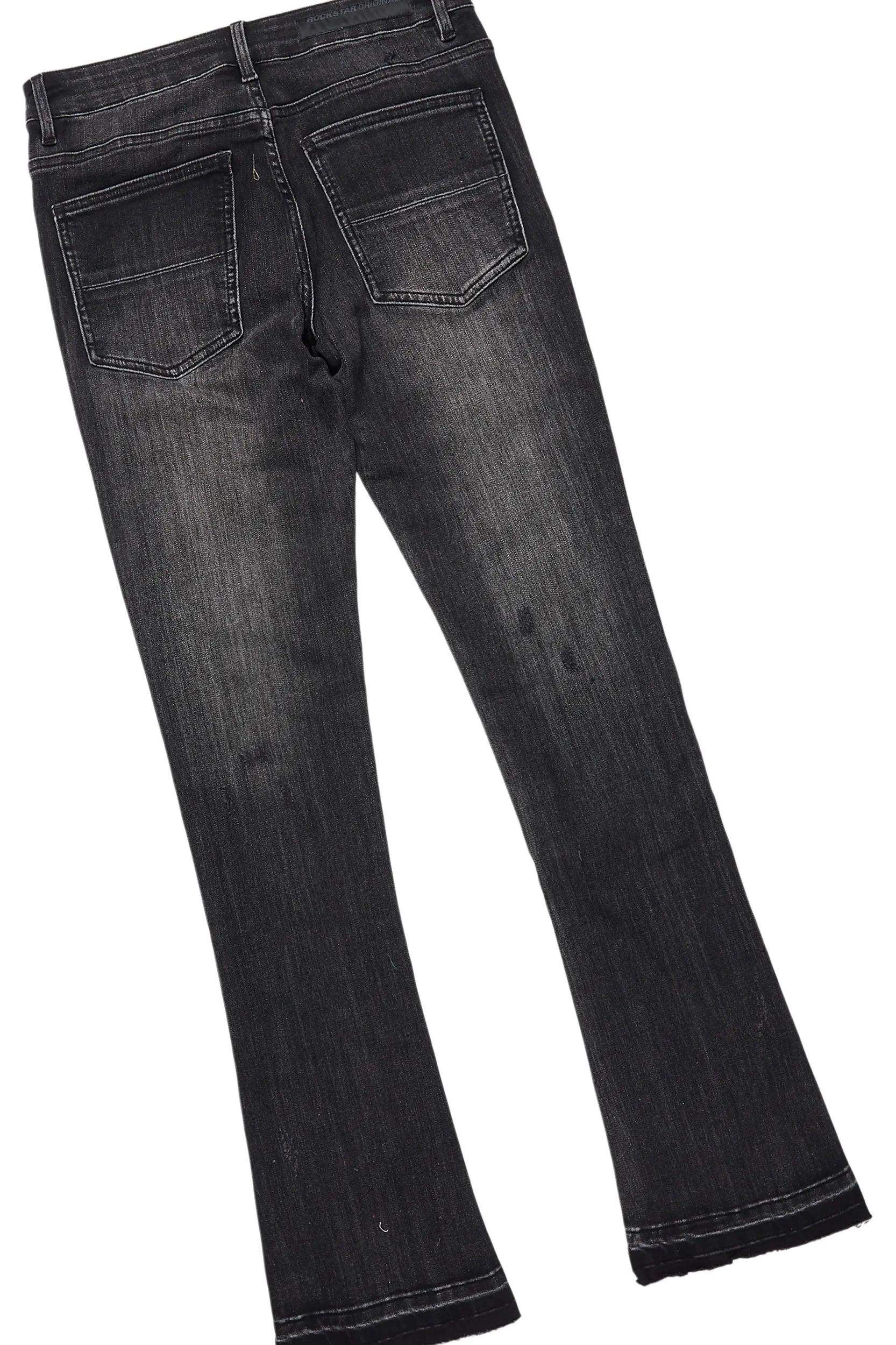 Burial Black Hoodie/Stacked Flare Jean Bundle Male Product Image