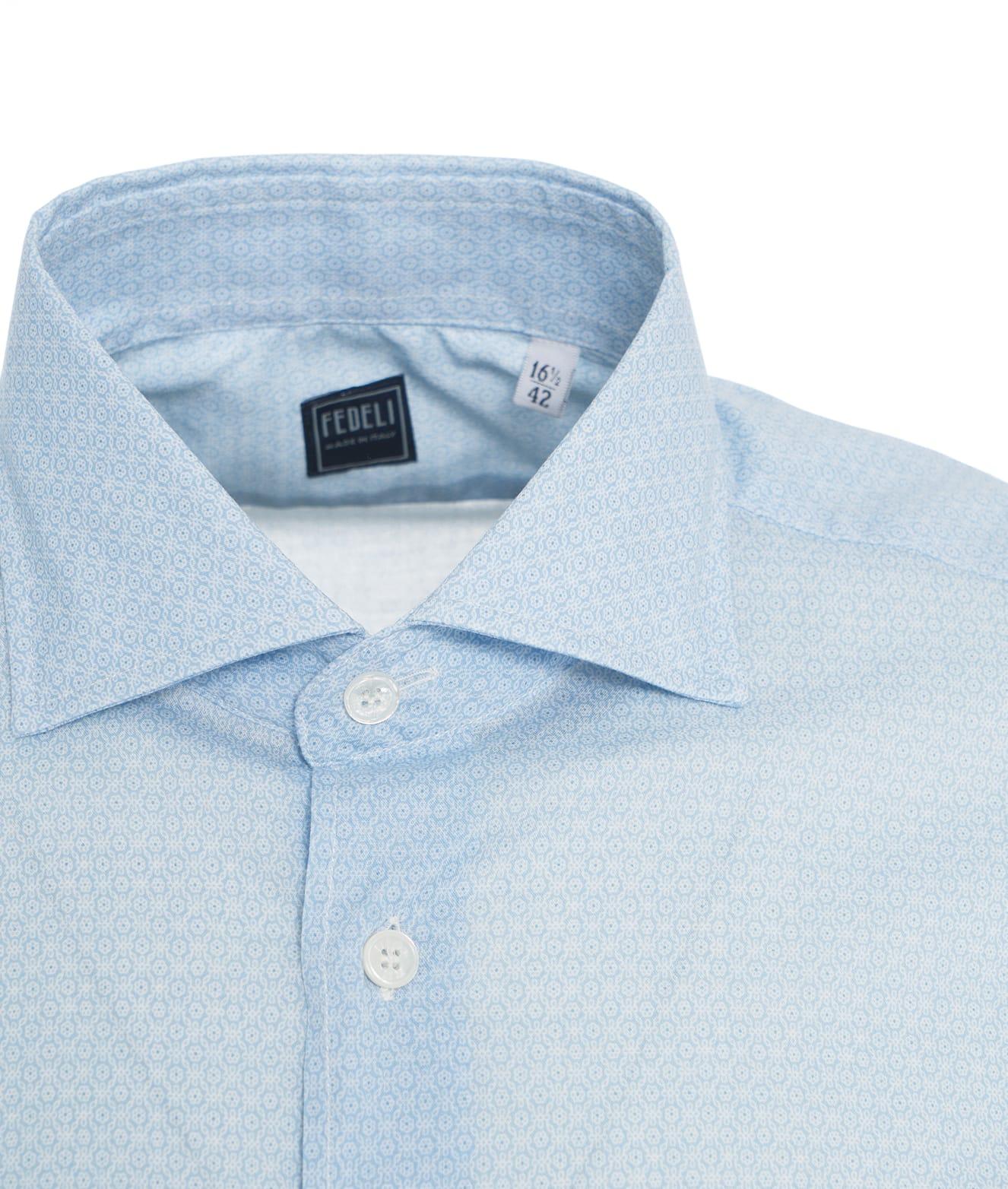 Fine cotton shirt with floral pattern Product Image