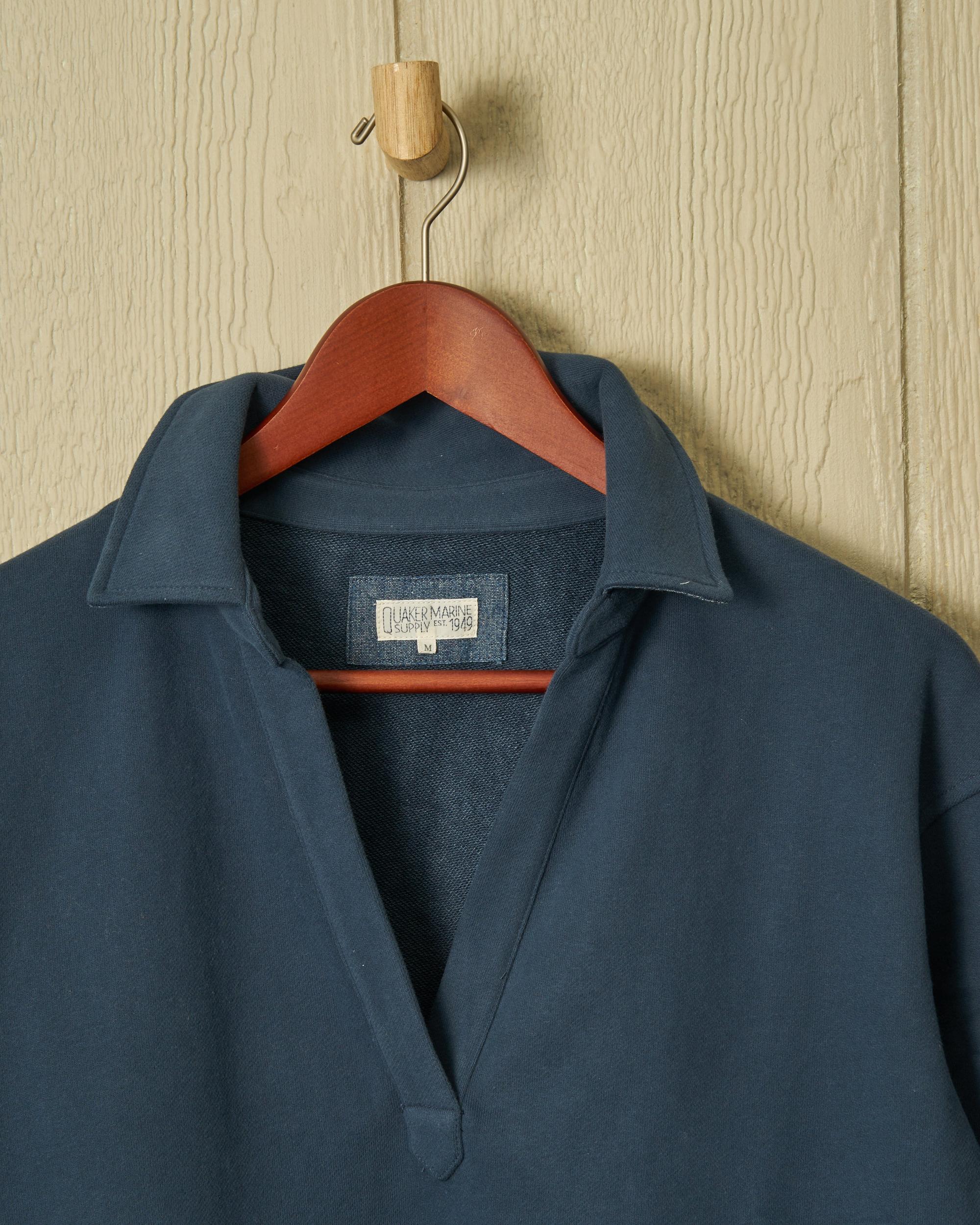 Inlet Pullover in Navy Loopback Terry Product Image
