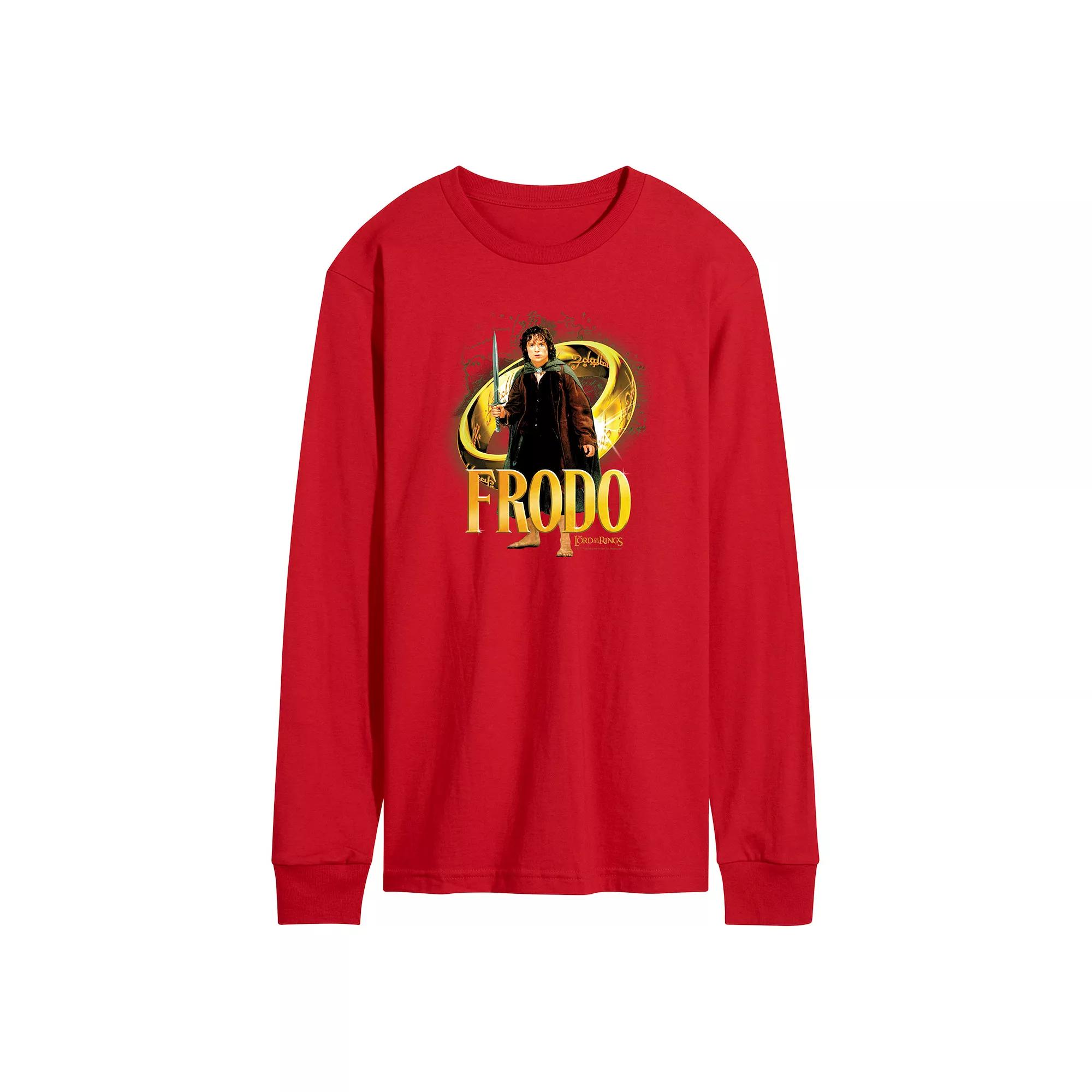 Men's Lord Of The Rings Frodo Baggins Ring Long Sleeve Graphic Tee,  Product Image