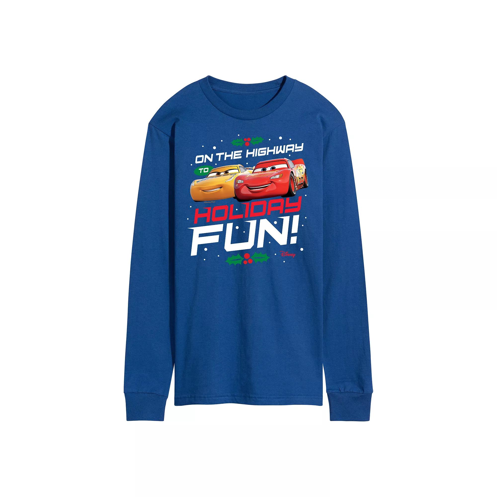 Disney's Cars Men's Highway To Holiday Fun Long Sleeve,  Product Image