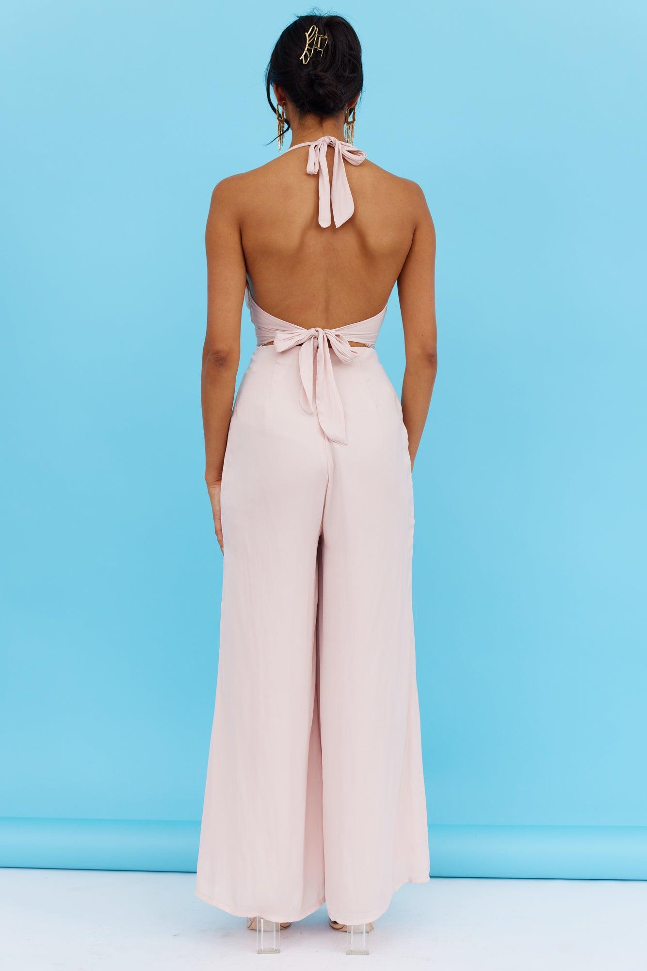 Sunset Glow Jumpsuit Blush Product Image