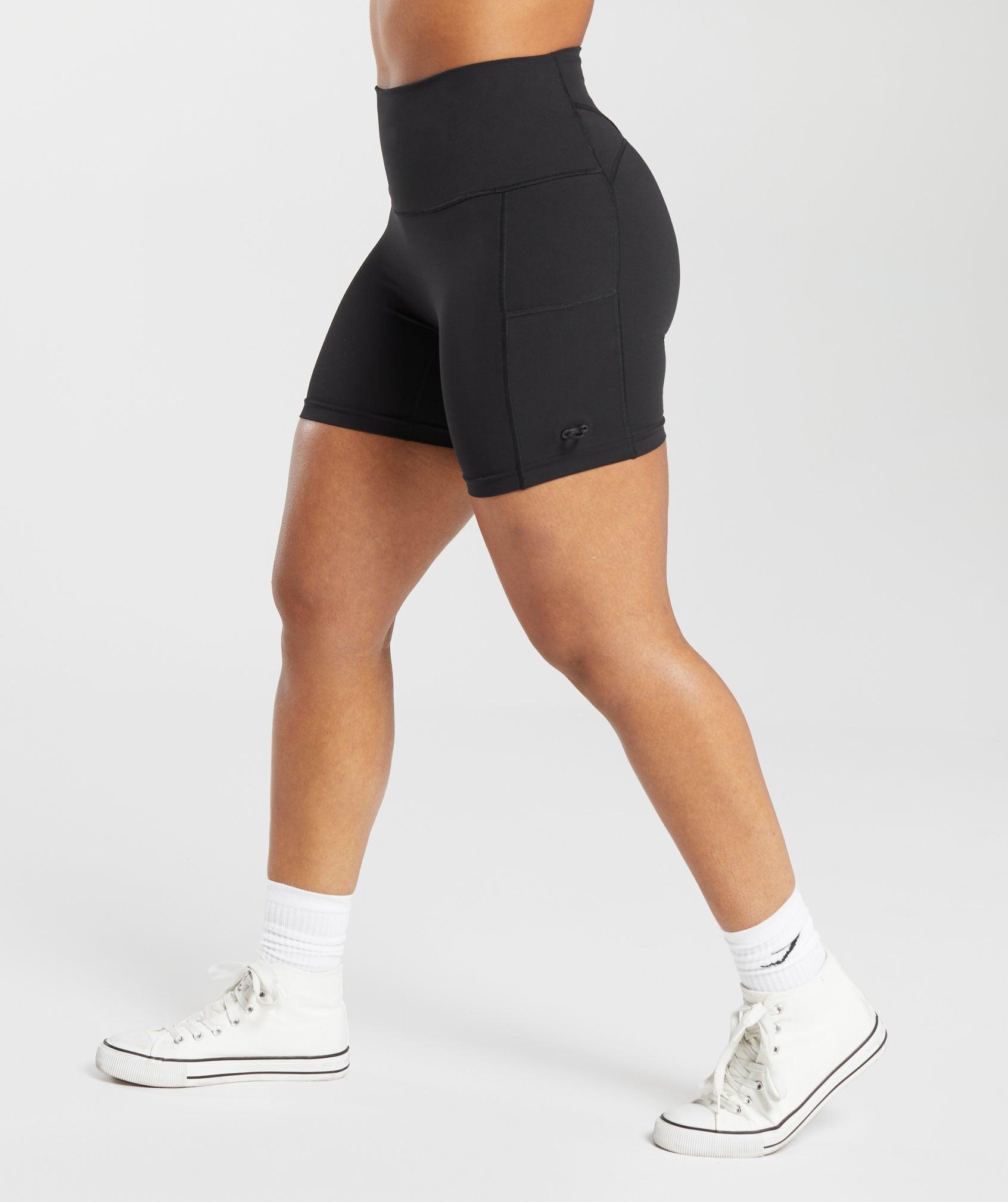 Gymshark Legacy Logo Tight Shorts - Black Female Product Image