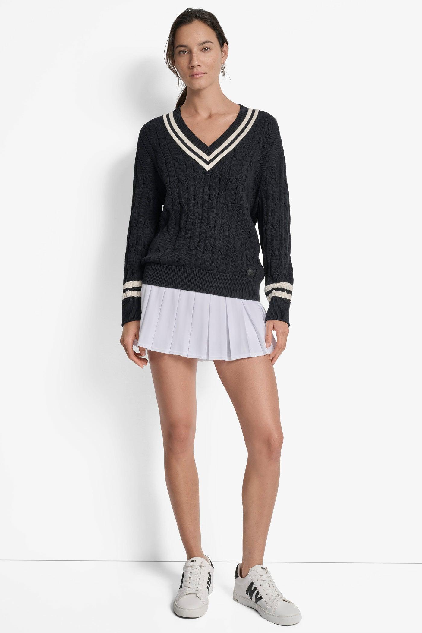 CABLE-KNIT TIPPED SWEATER Product Image