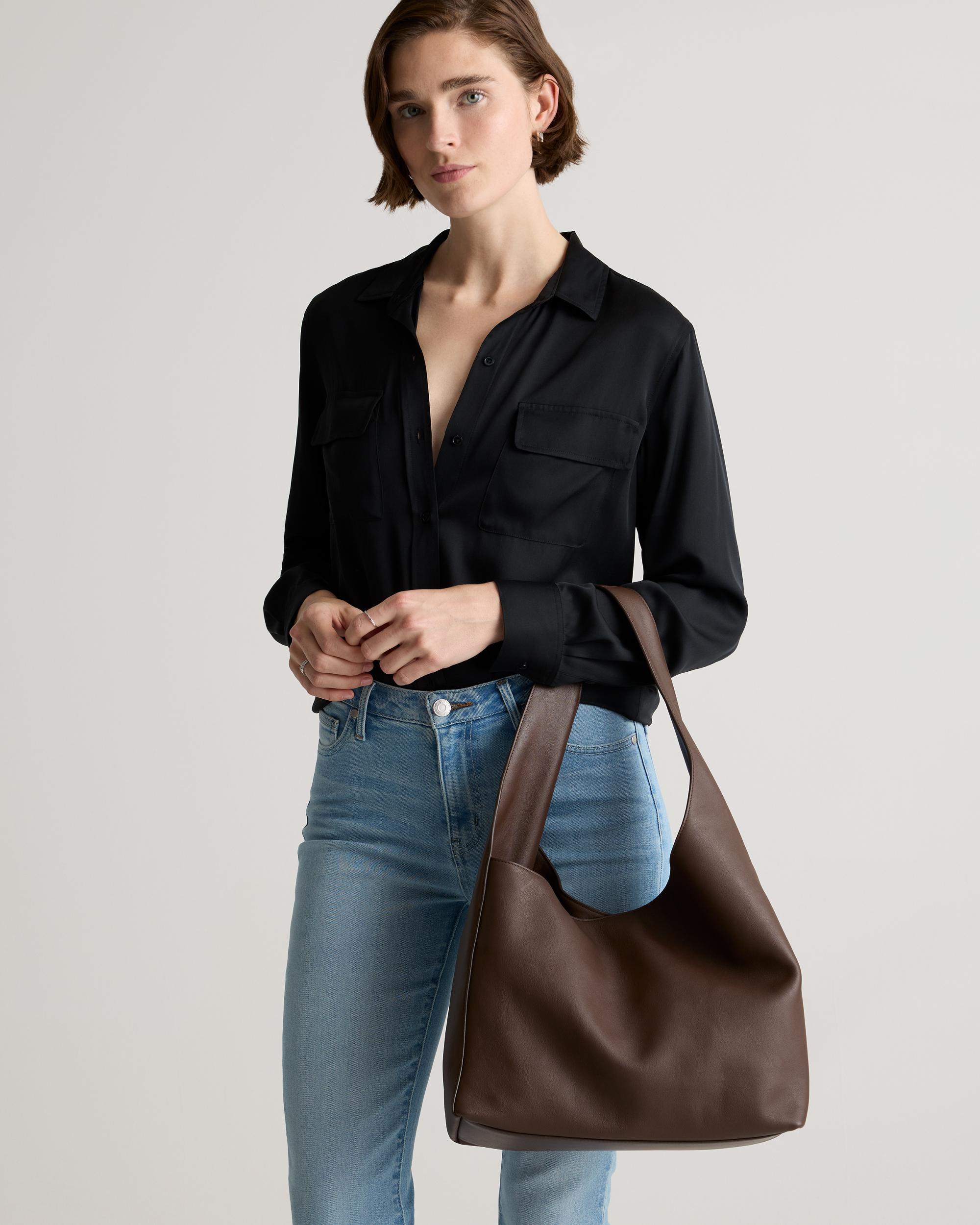 Quince | Women's Italian Leather Slouchy Shoulder Bag Product Image