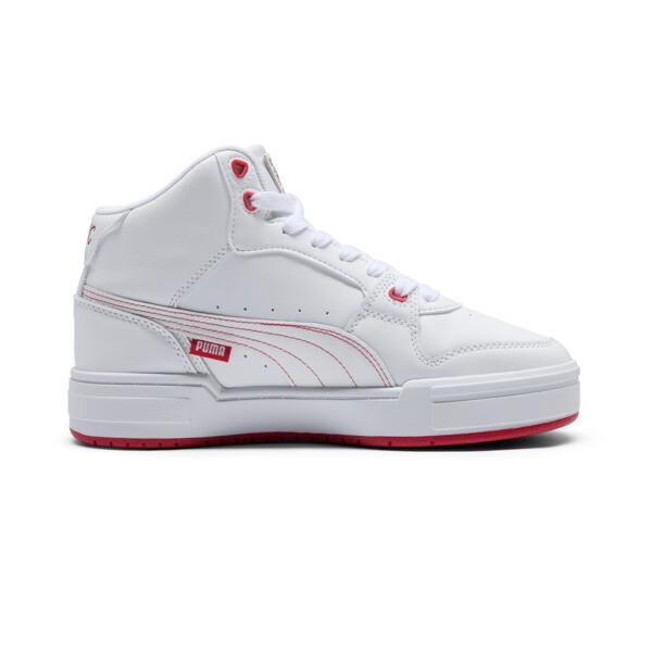 PUMA CA Pro Mid NYC Running Laps Women's Sneakers in White/Club Red/Gum Product Image